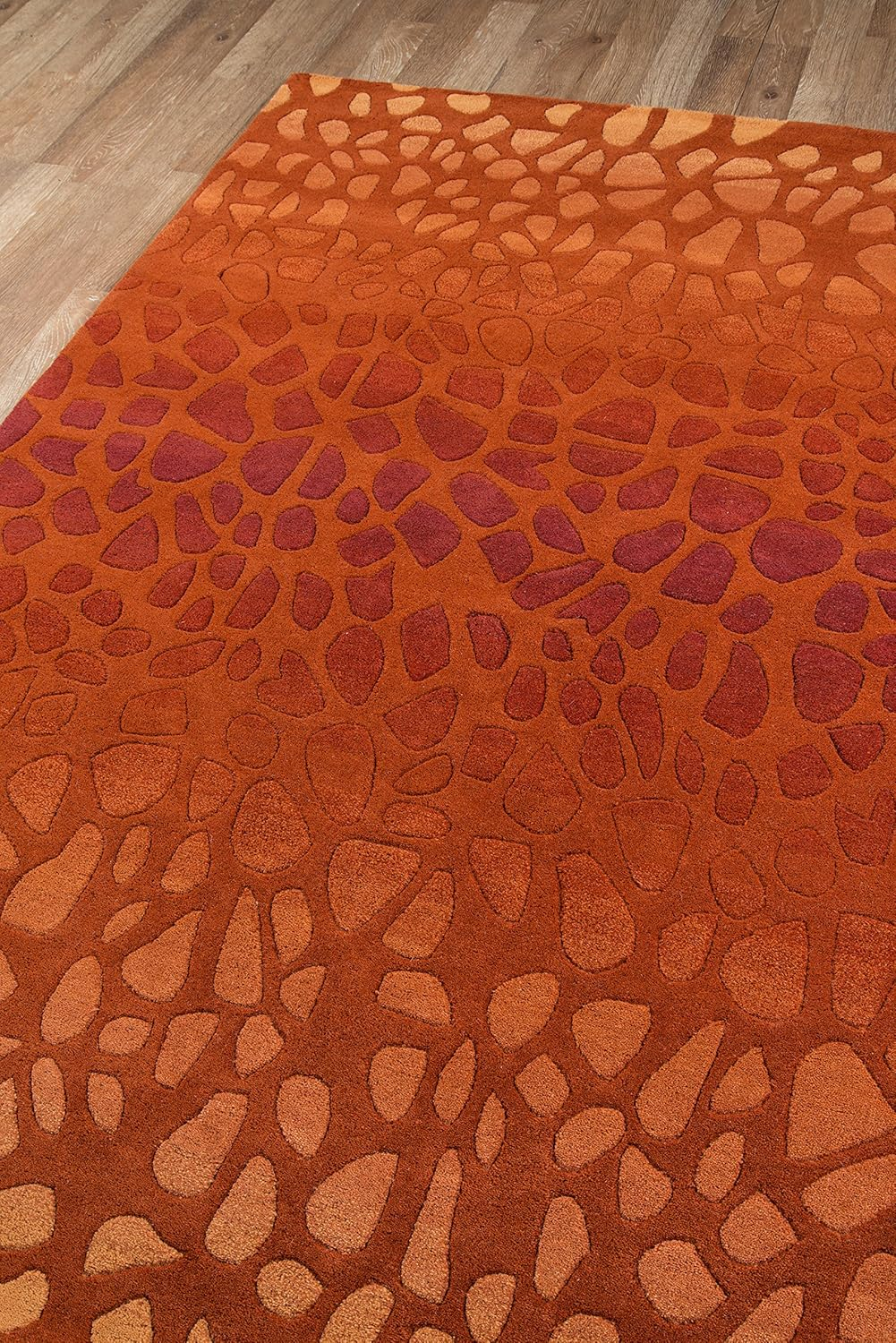 Momeni Contemporary Rectangle Area Rug, Paprika, 5' X 8'