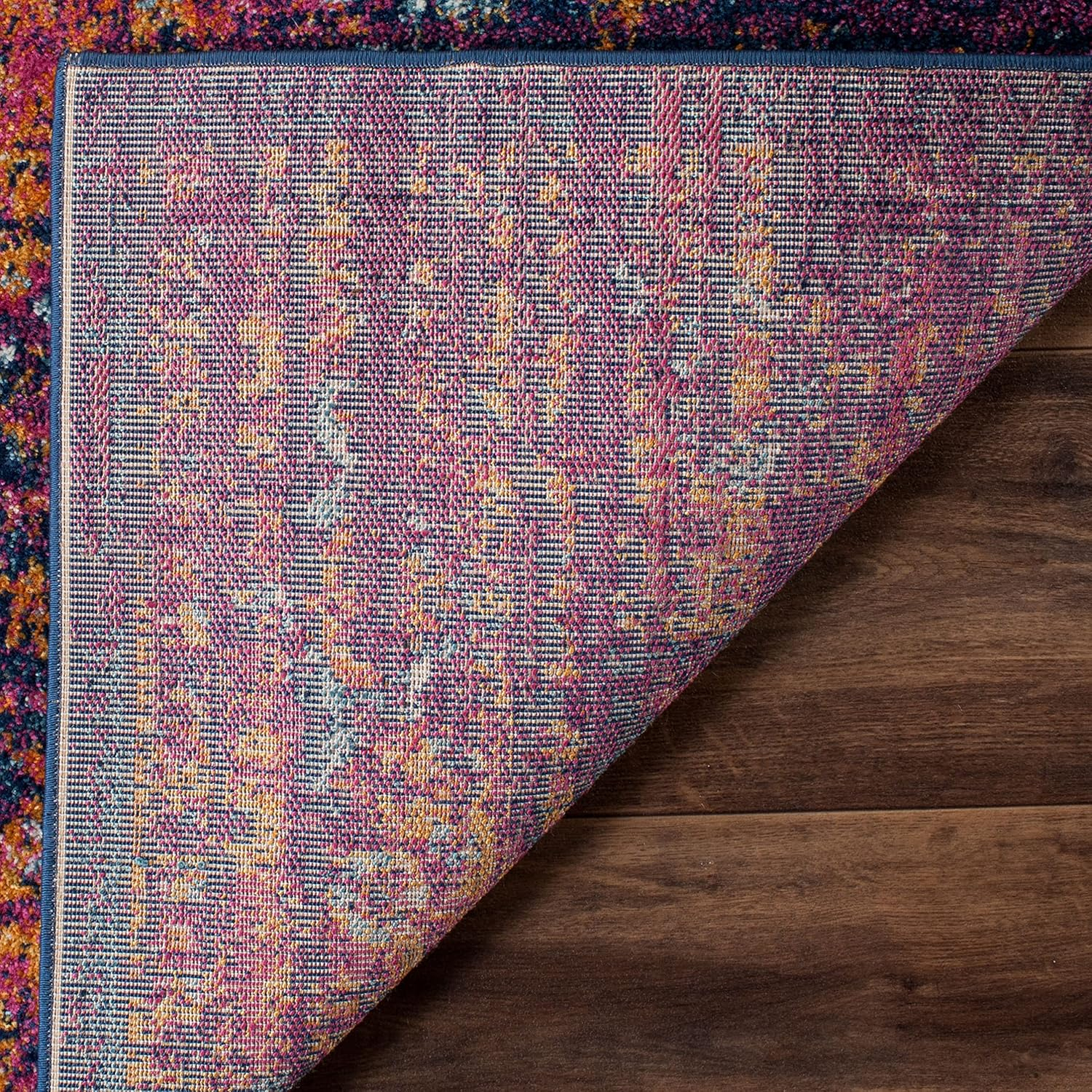 Safavieh Evoke Livia 2 x 4 (ft) Loomed Synthetic Blue/Fuchsia Rectangular Indoor Distressed/Overdyed Vintage Throw rug