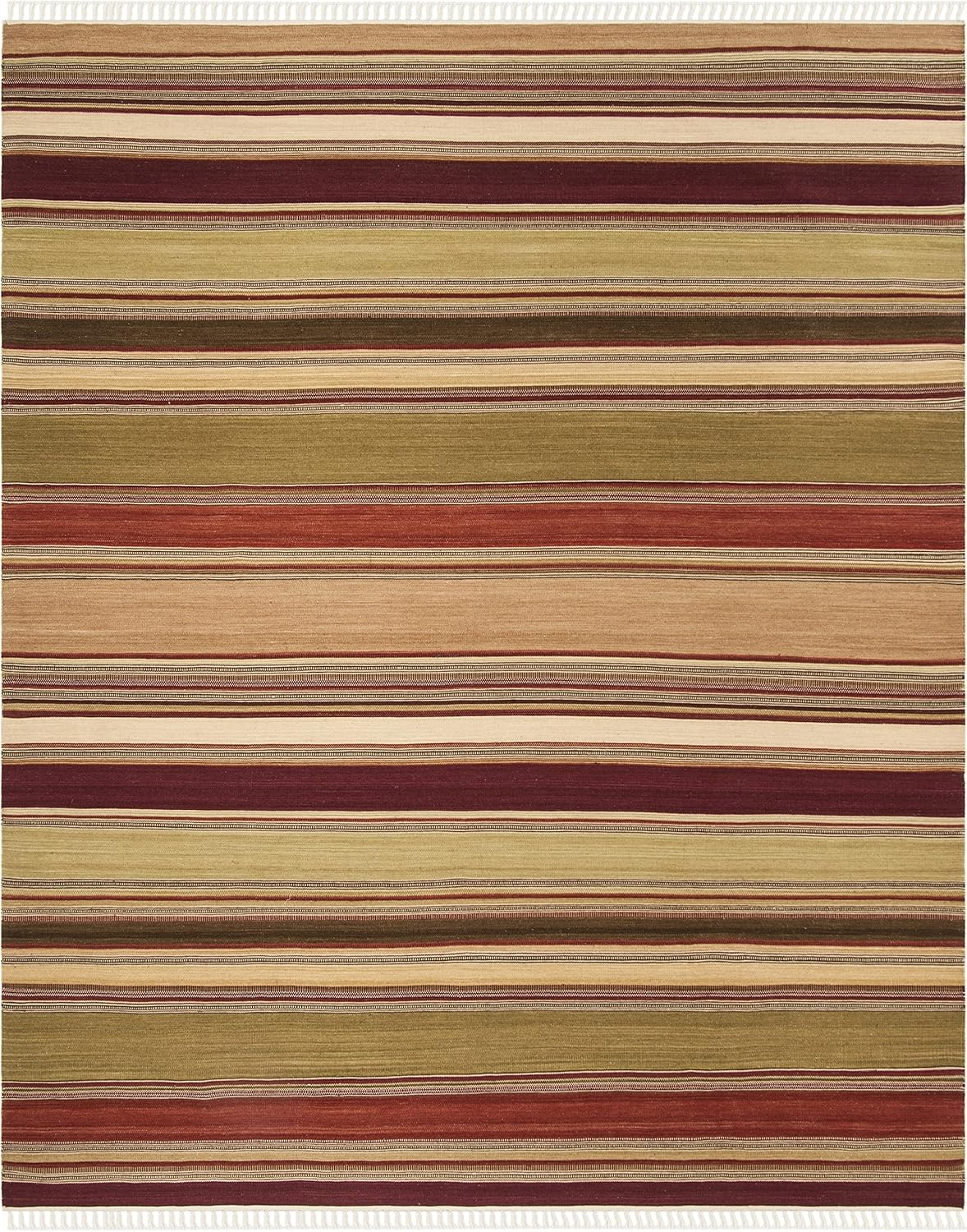 SAFAVIEH Striped Kilim STK313A Handwoven Red Rug