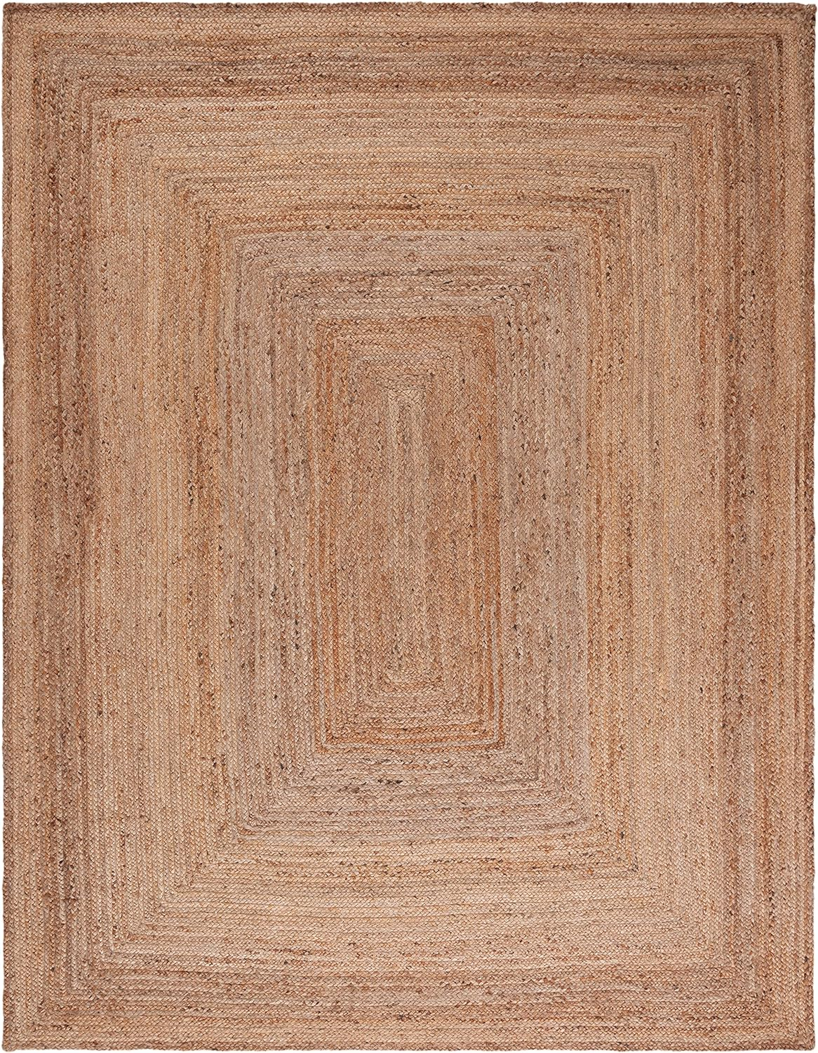 Natural Handmade Jute Geometric Rectangular Area Rug, 10' x 14'