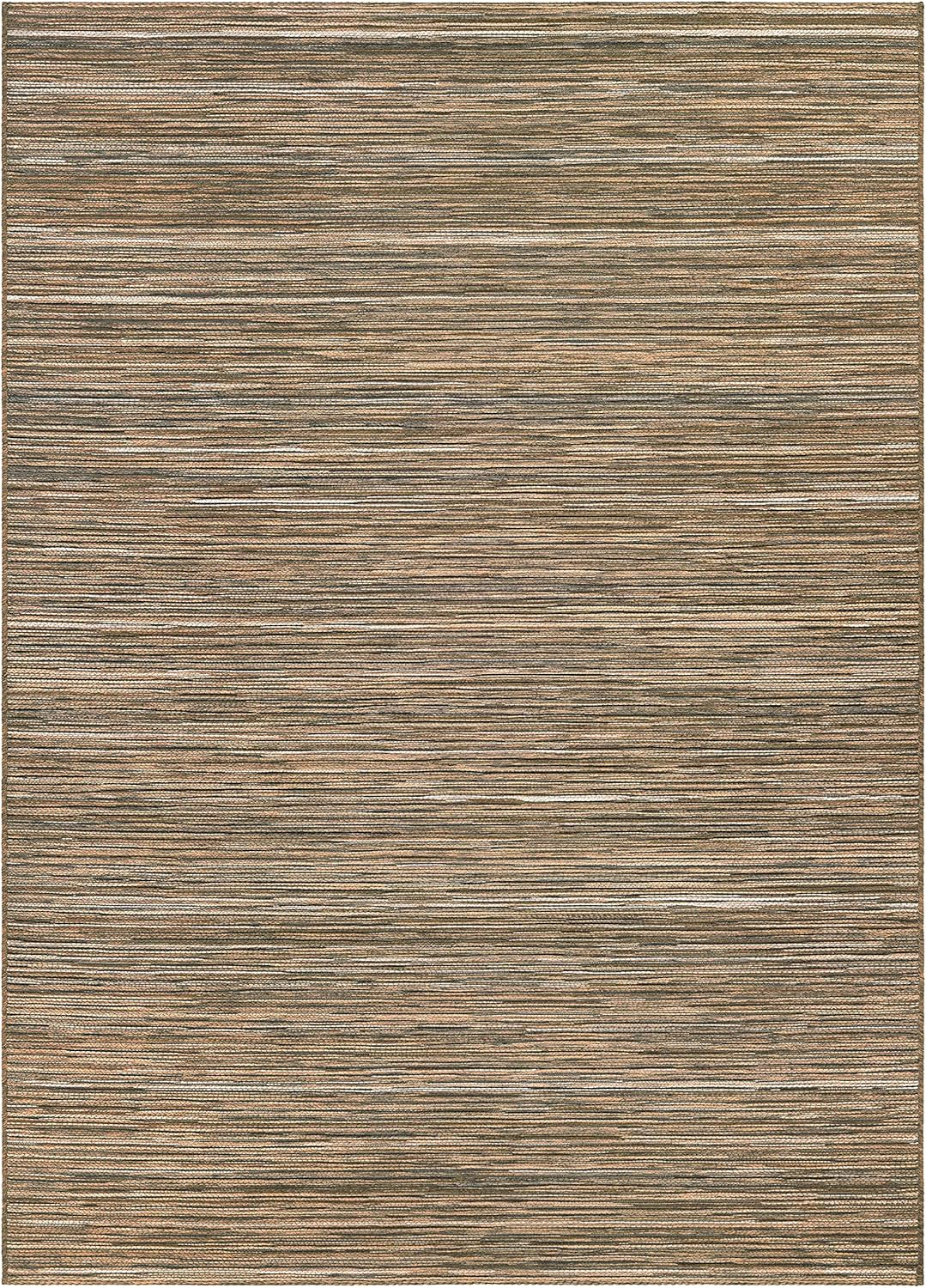Couristan Cape Hinsdale Indoor / Outdoor Area Rug, Brown-Ivory, 3'11" x 5'6"