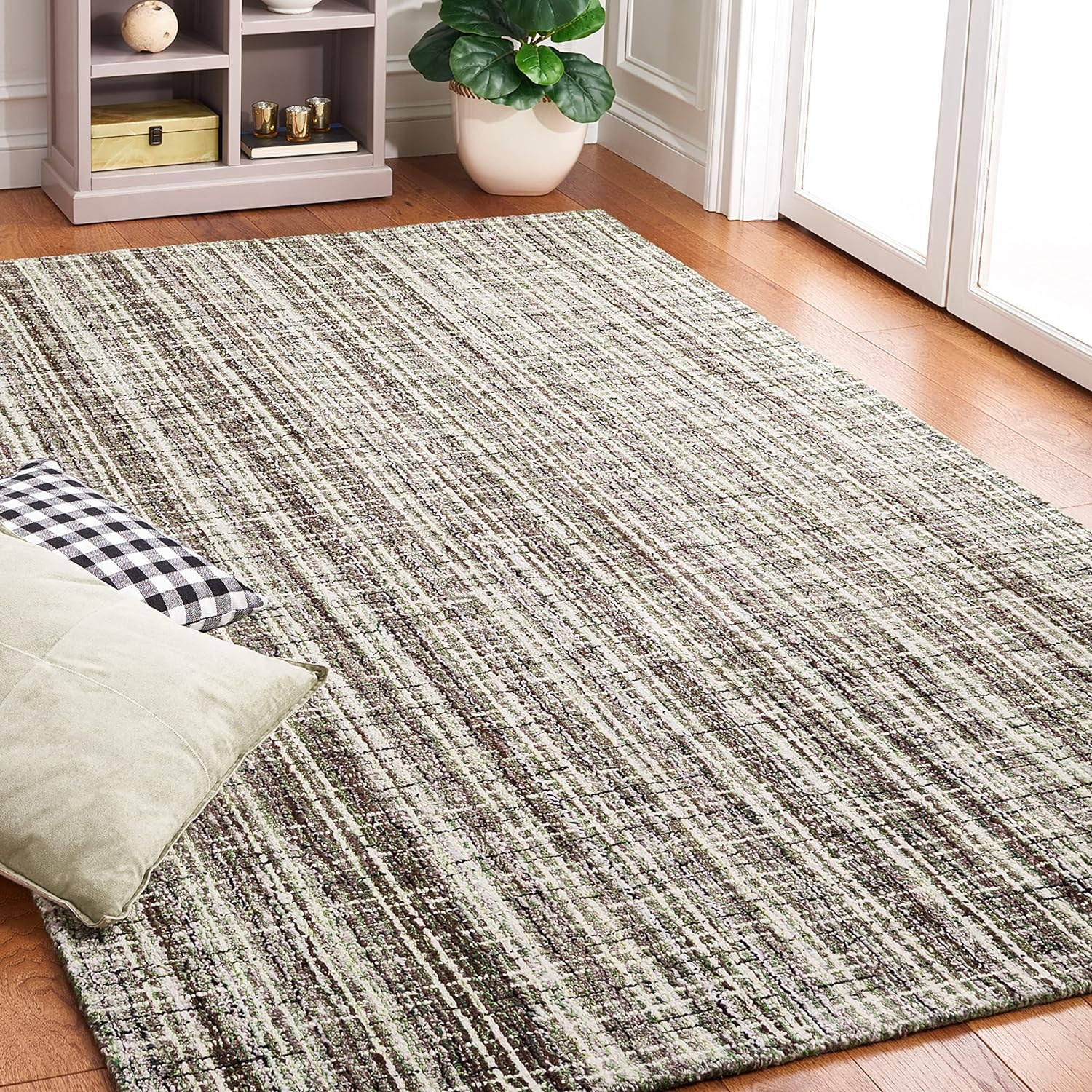 SAFAVIEH Abstract Winton Trellis Area Rug, Brown/Green, 9' x 12'