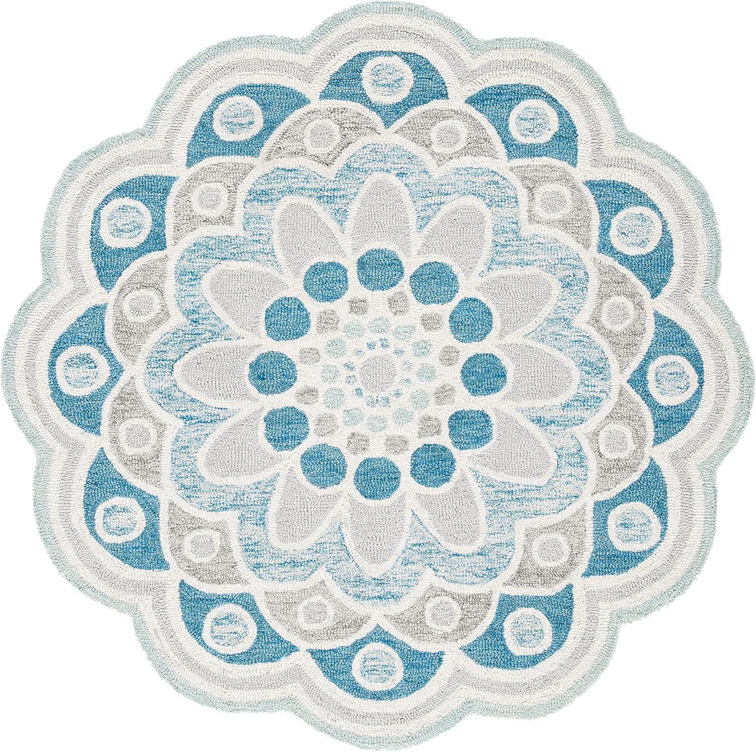 SAFAVIEH Novelty NOV101A Handmade Grey / Blue Rug