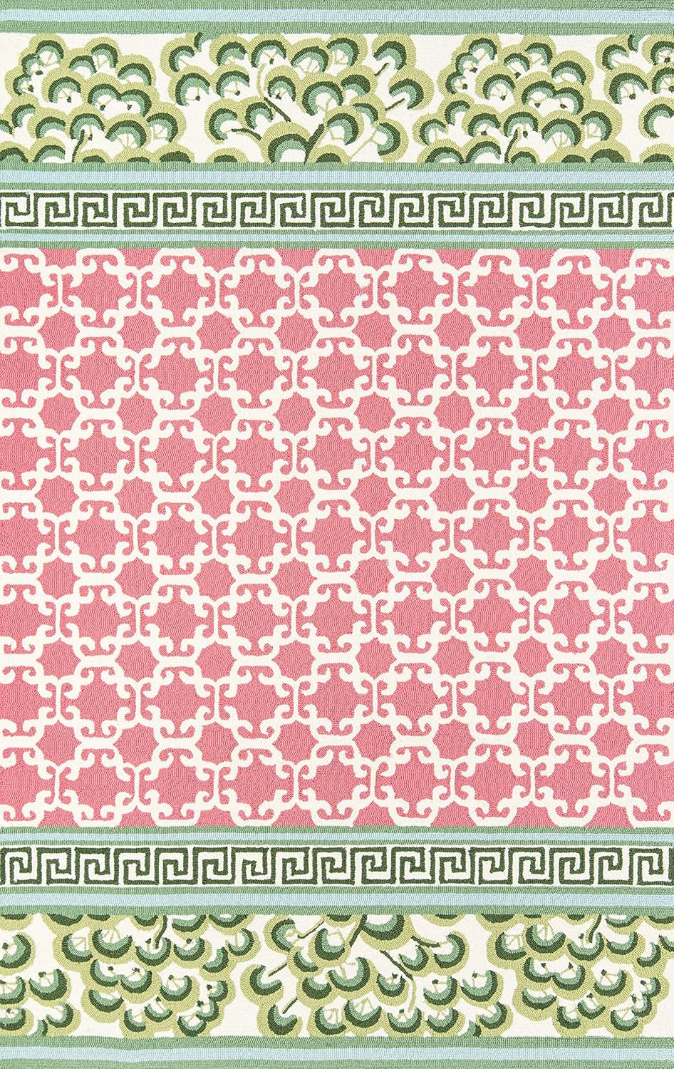 Madcap Cottage Under A Loggia Montserrat Area, Indoor Outdoor Rug, Pink, 8' X 10'