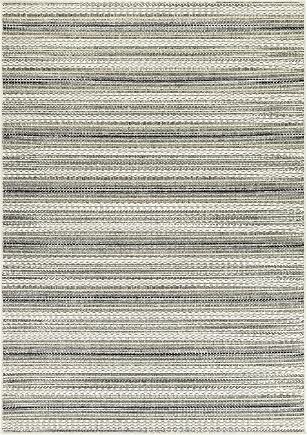 Couristan Monaco Marbella Indoor / Outdoor Area Rug, Blue Mist-Ivory, 5'3" x 7'6"