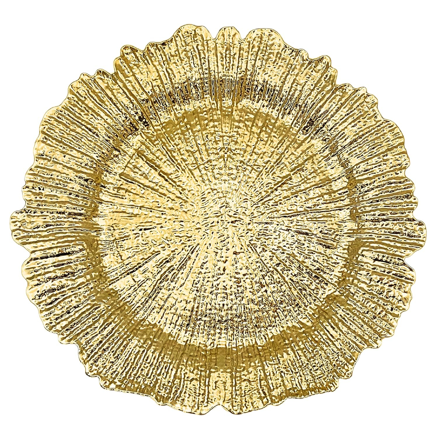 13 Inch Light Blue Charger Plates, Round Plastic Reef Plate Chargers for Dinner Plates, Wedding, Party Elegant Decoration Place Mats (24, Light Blue)