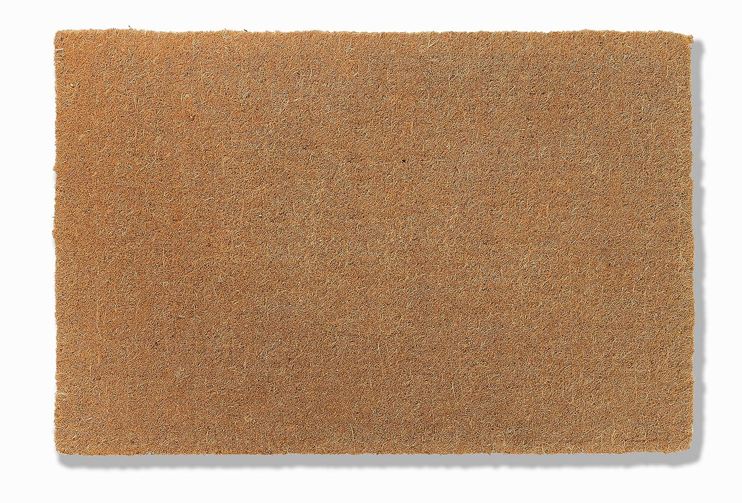 FH Home Floral Extra Thick Doormat - Handwoven, Durable - Natural Coir - Entryway, Front Door, Porch, Patio - Minimalist Natural (24" x 36" Thick)