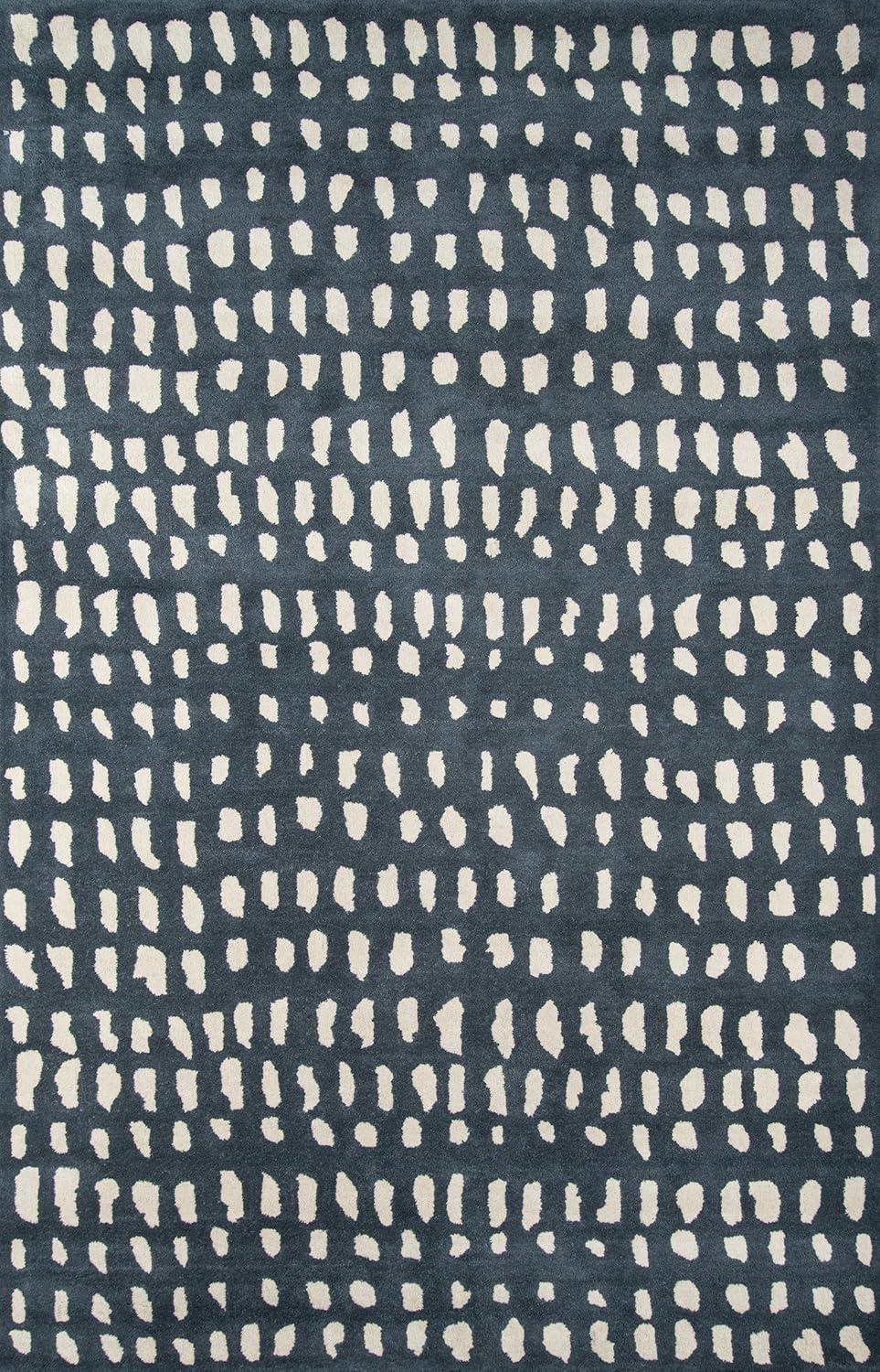 Skyline Decor Novogratz by  Delmar Boho Dots Hand-tufted Wool Area Rug Blue 9' x 12' 9' x 12' Indoor, Handmade Ivory Rectangle