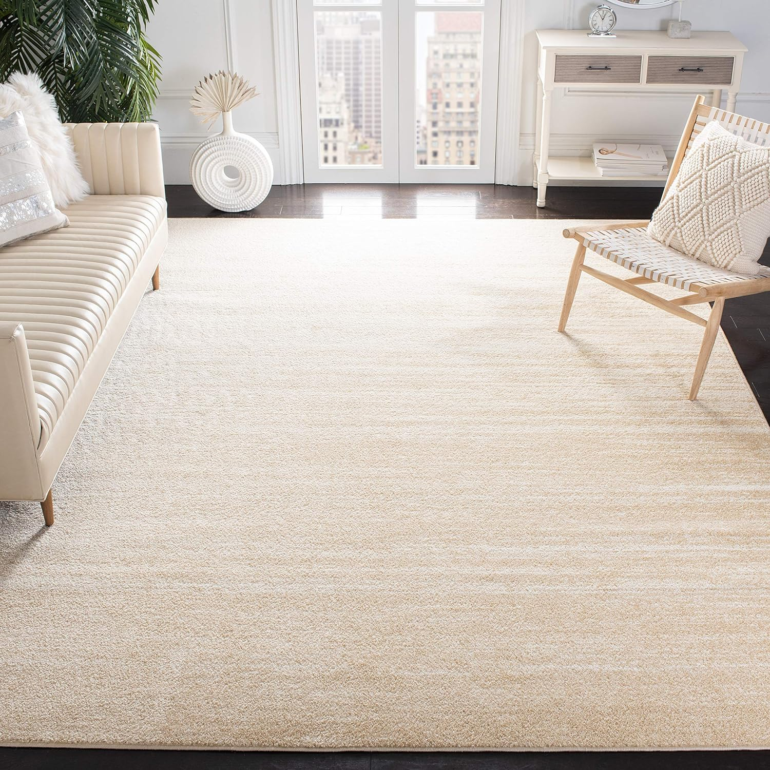 SAFAVIEH Adirondack Esmond Abstract Area Rug, Champagne/Cream, 10' x 14'