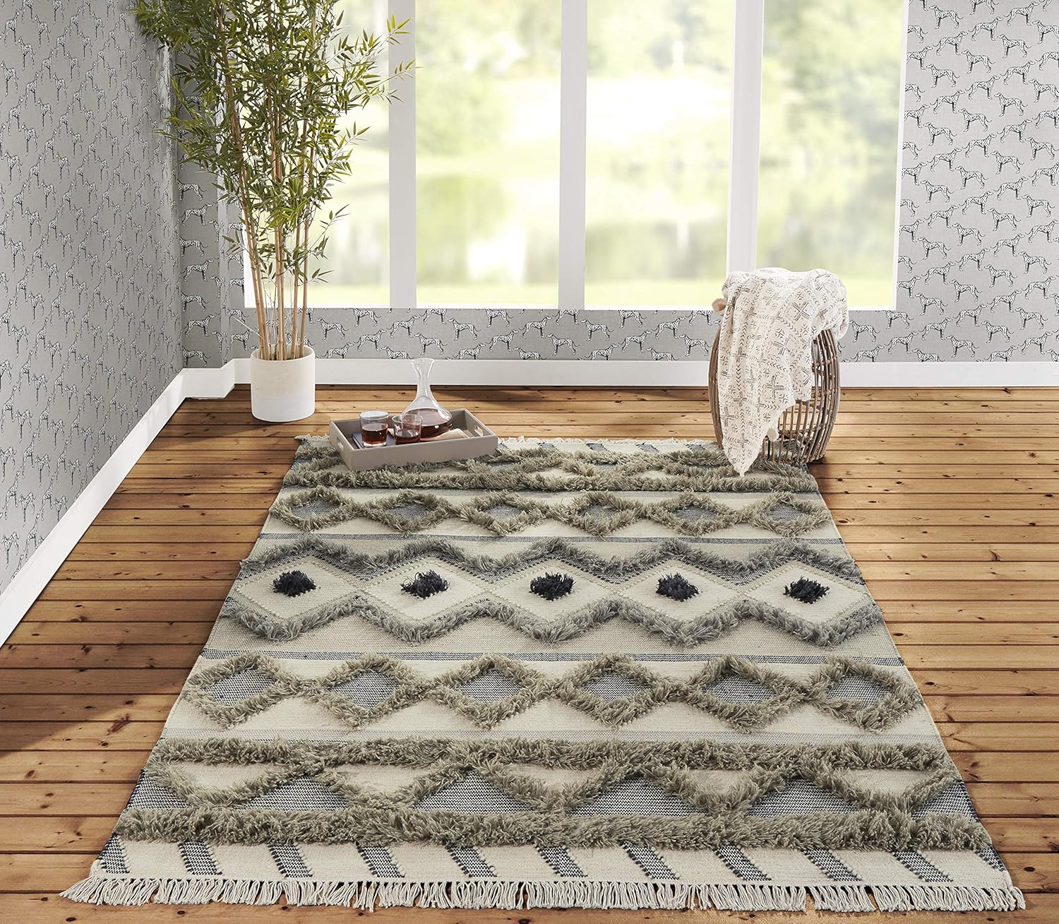Skyline Decor Novogratz by  Indio Avalon Wool Hand Made Area Rug 3' X 5' 3' x 5' Indoor,Accent Rectangle