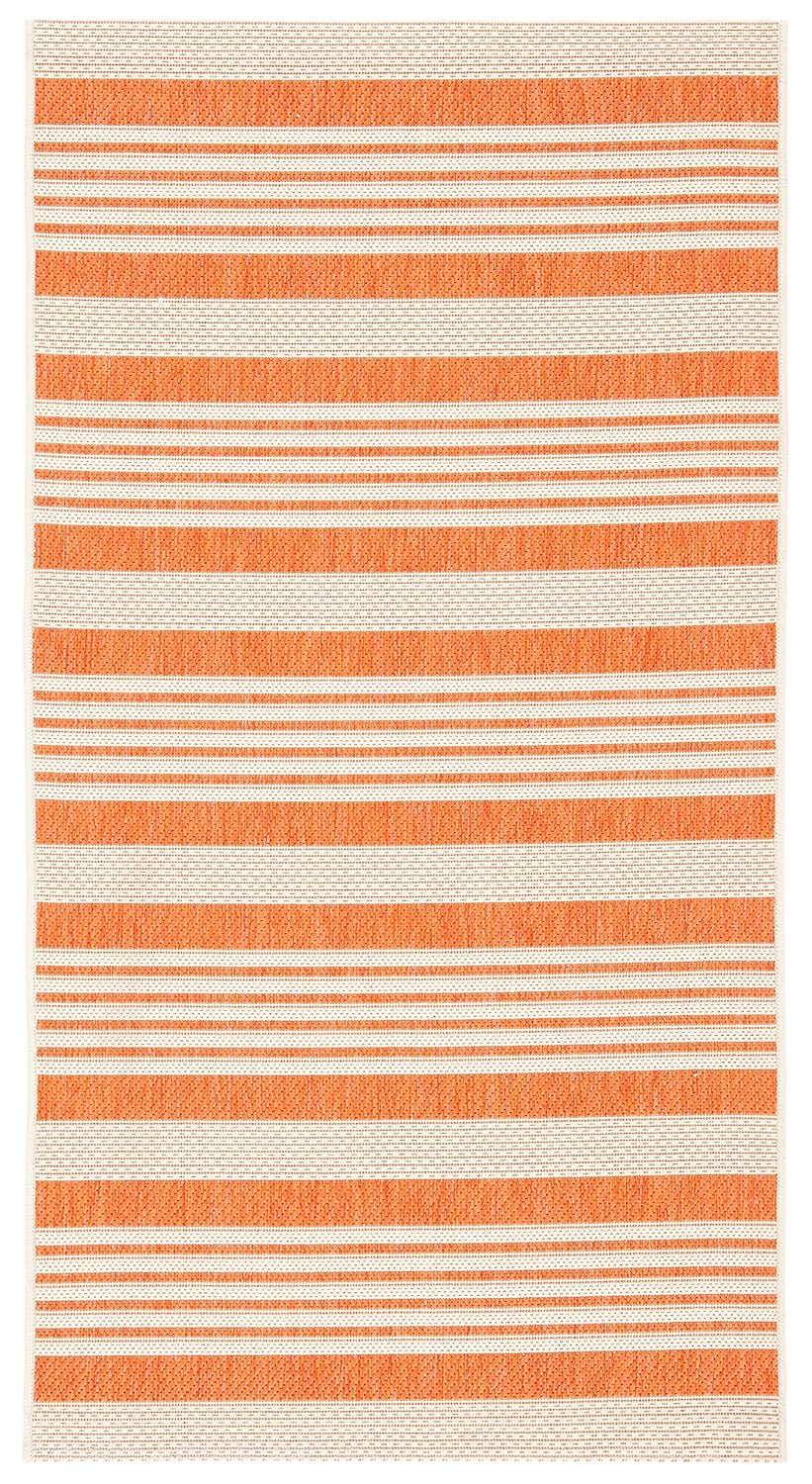 Courtyard CY6062 Power Loomed Indoor/Outdoor Accent Rug - Terracotta/Beige - 2'7"x5' - Safavieh.