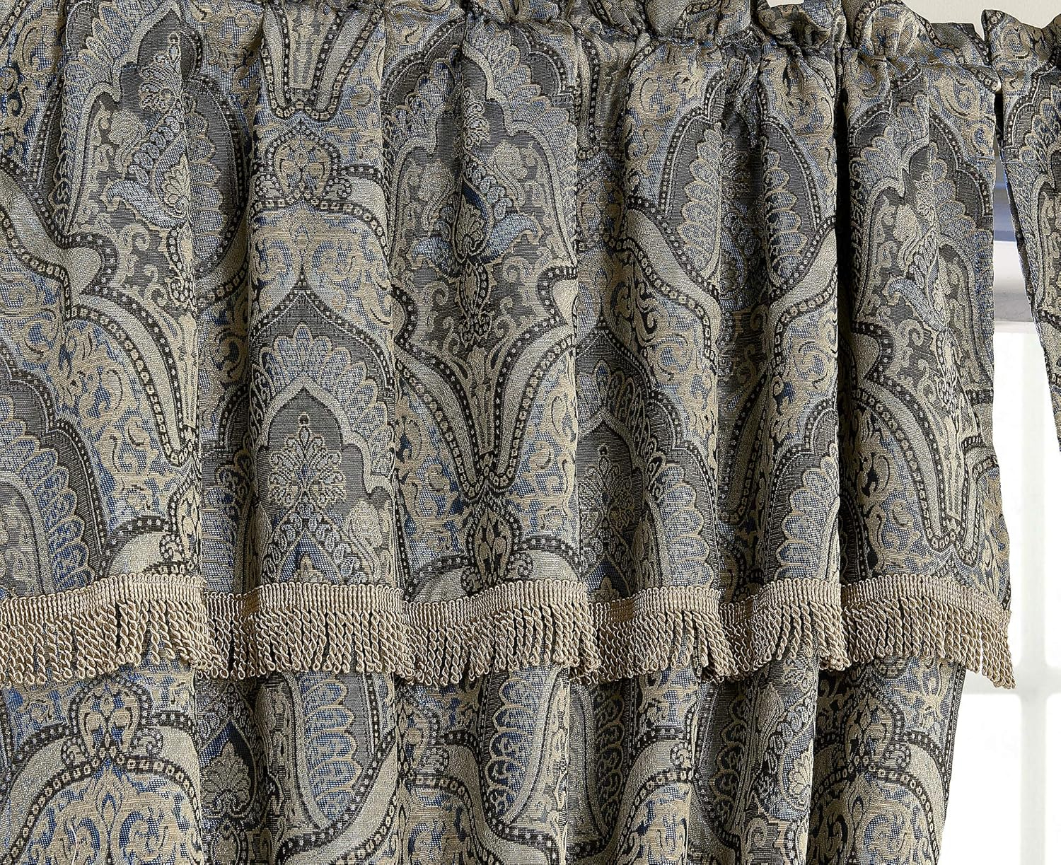 Chezmoi Collection Synthetic Paisley Room Darkening Rod Pocket Curtain Panel