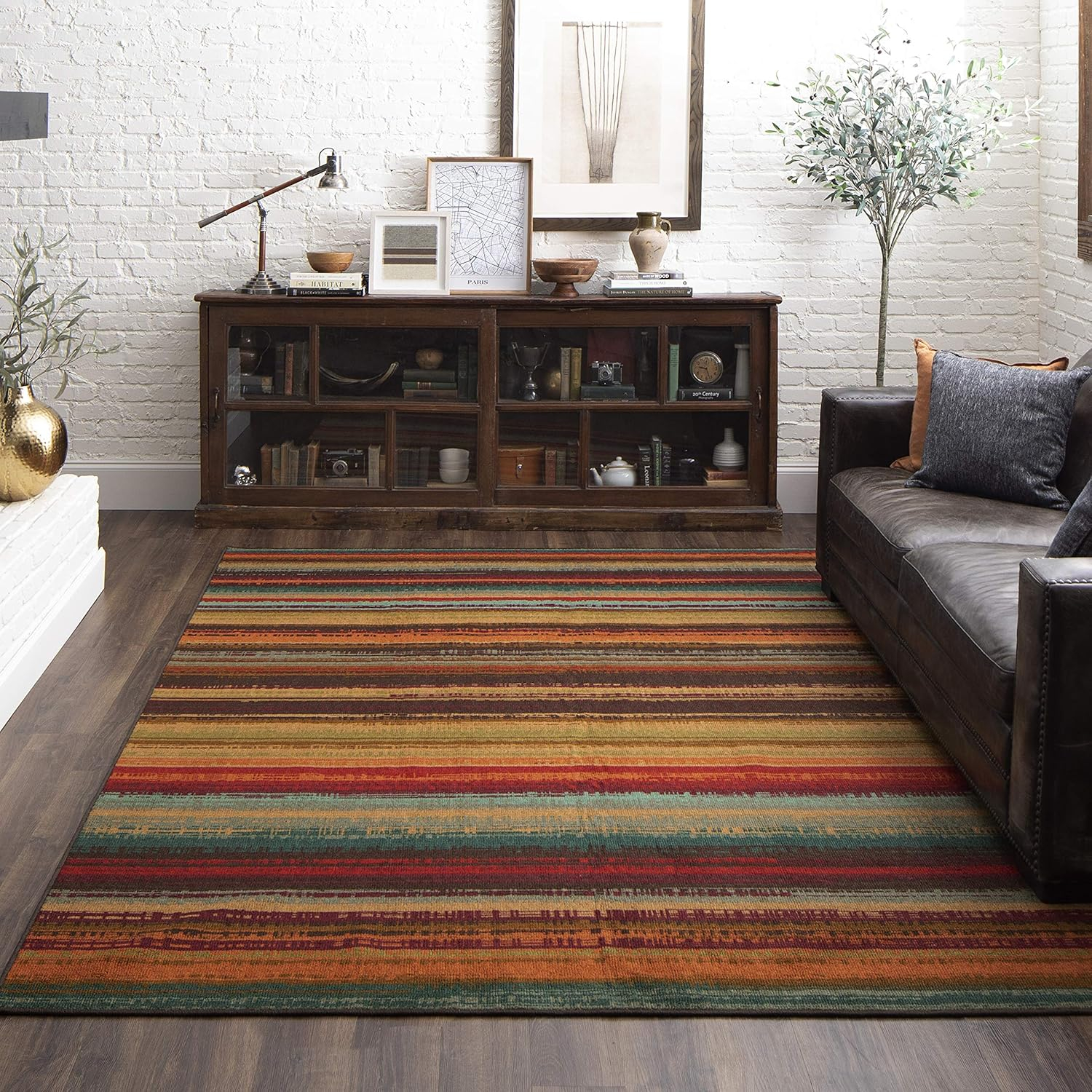 Mohawk Home Avenue Stripe Area Rug, Natural, 7' 6" x 10'