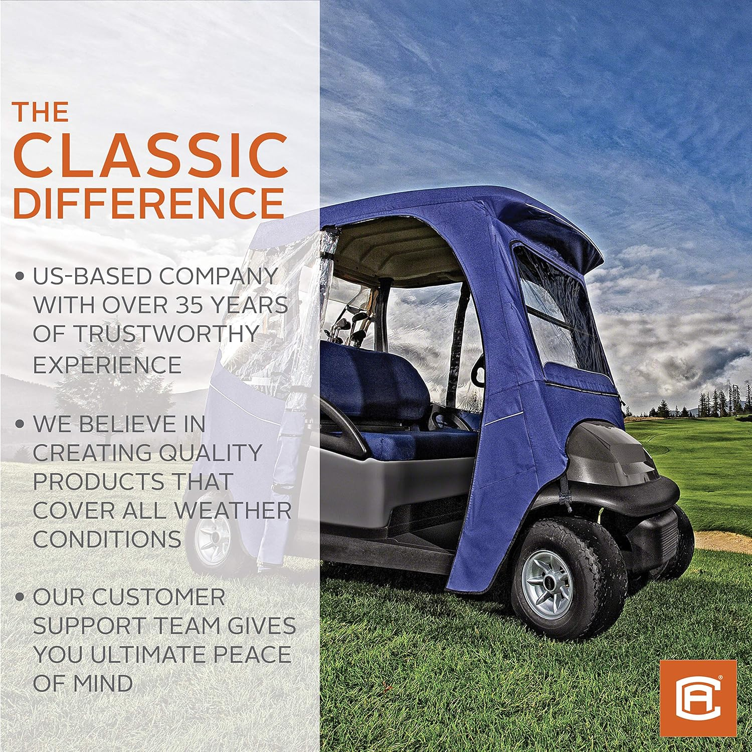 Classic Accessories Fairway Golf Cart Easy-On Cover