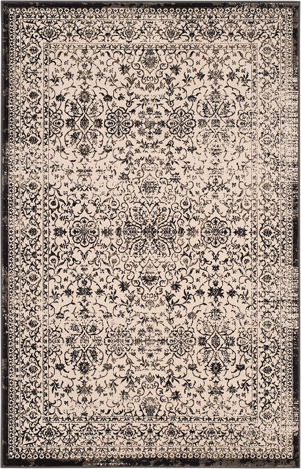 SAFAVIEH Brilliance Edin Oriental Area Rug, Creme/Black, 4' x 6'