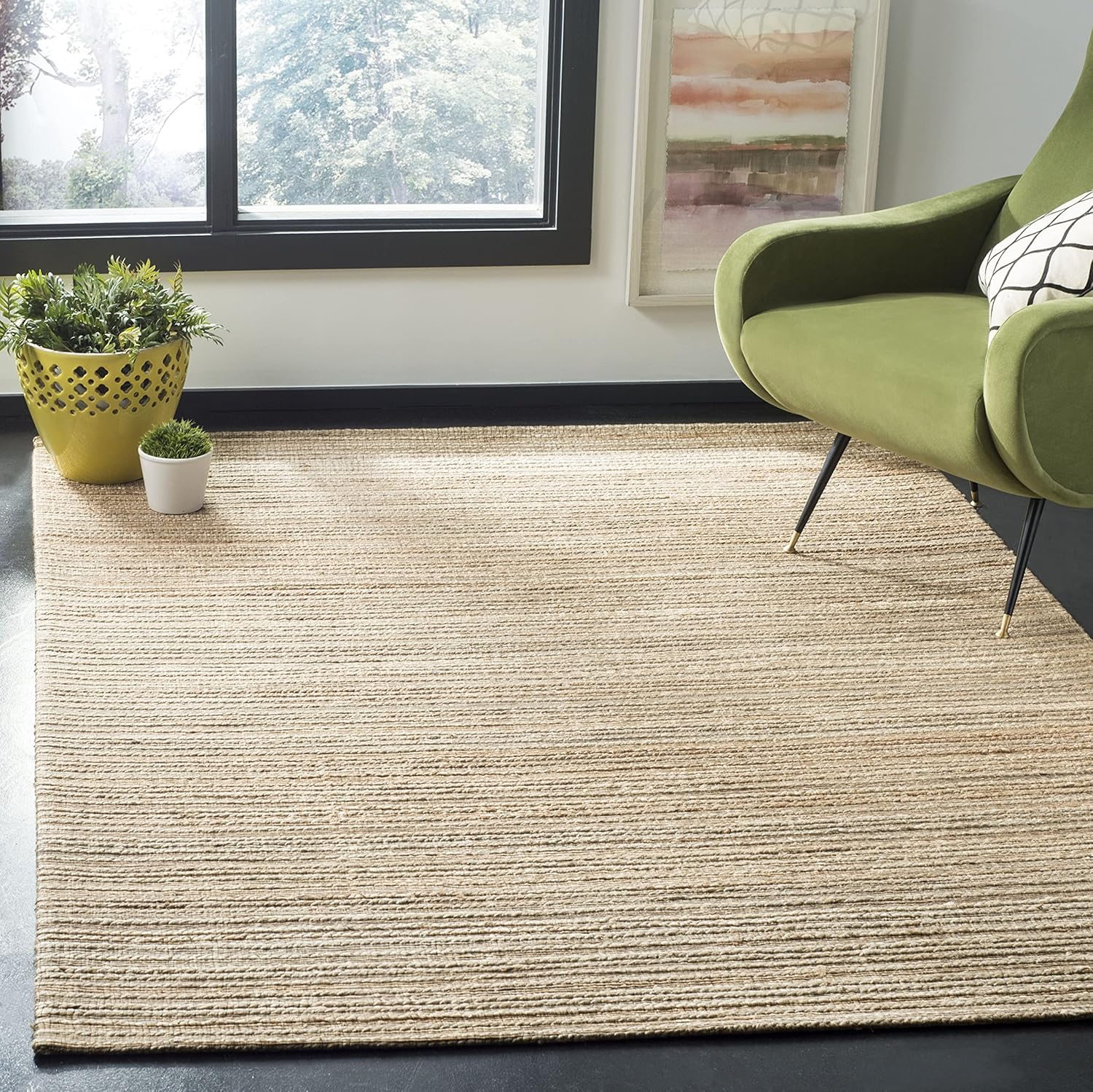 SAFAVIEH Cape Cod Collection Area Rug - 9' x 12', Natural, Handmade Braided Hemp, Ideal for High Traffic Areas in Living Room, Bedroom (CAP503A)