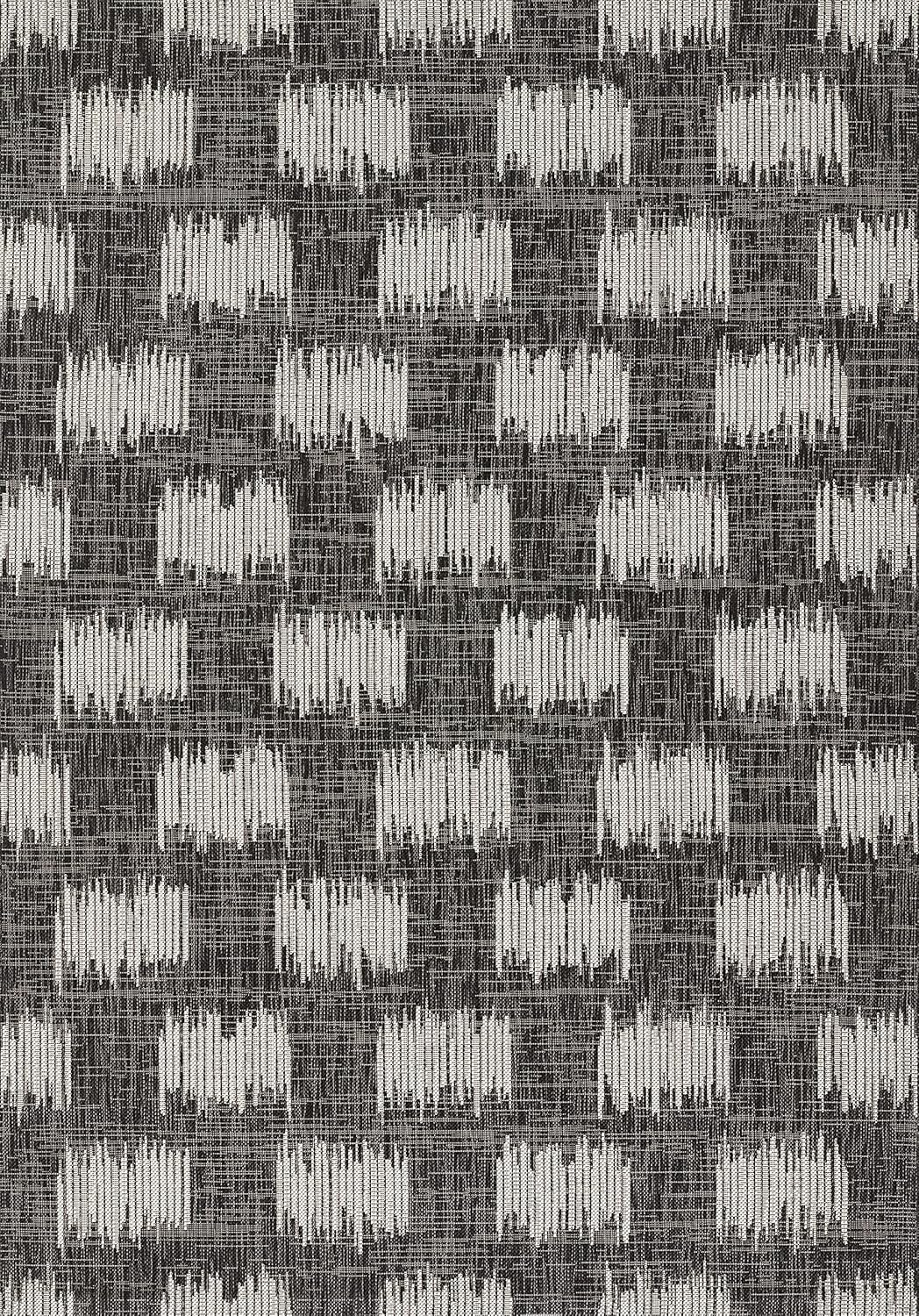 Novogratz by Momeni Villa Turin Charcoal Indoor Outdoor Rug 5'3" X 7'6"