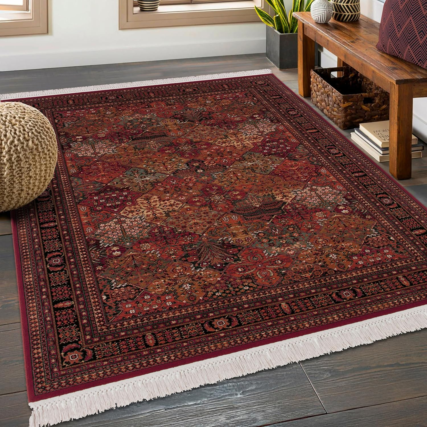 Couristan Kashimar Imperial Baktiari Antique Red Oriental Rug