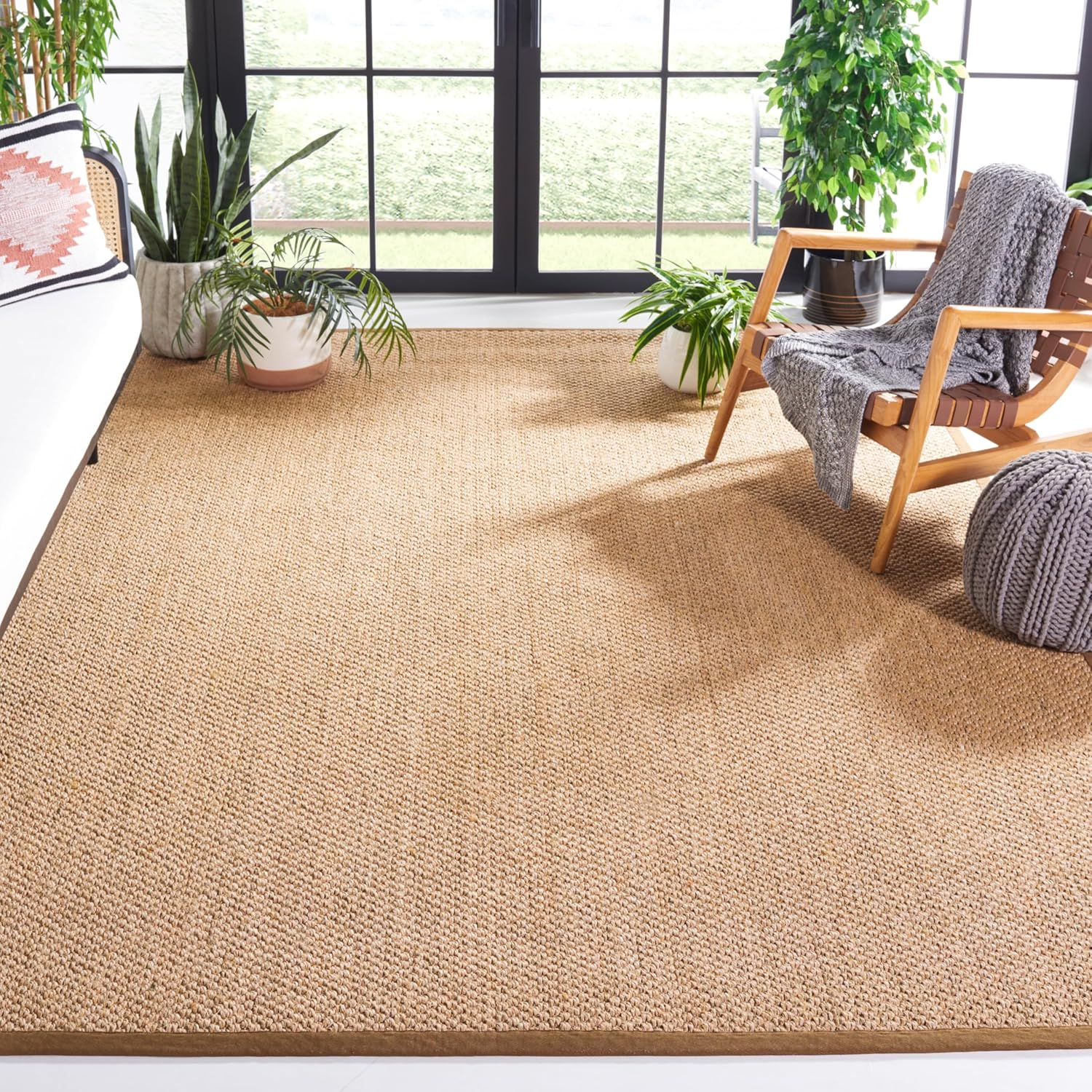 SAFAVIEH Natural Fiber Charlene Braided Jute Area Rug, Natural, 9' x 12'