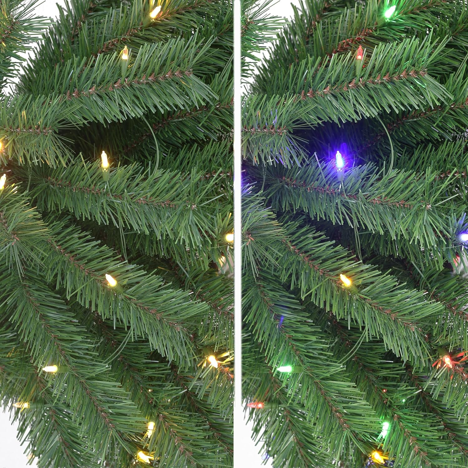 6 ft Green Artificial Palm Tree with Dual-Color LED Lights
