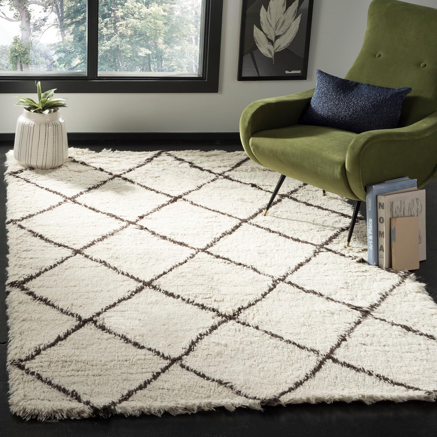 SAFAVIEH Princeton Weldon Floral Bordered Area Rug, Grey/Beige, 9' x 12'