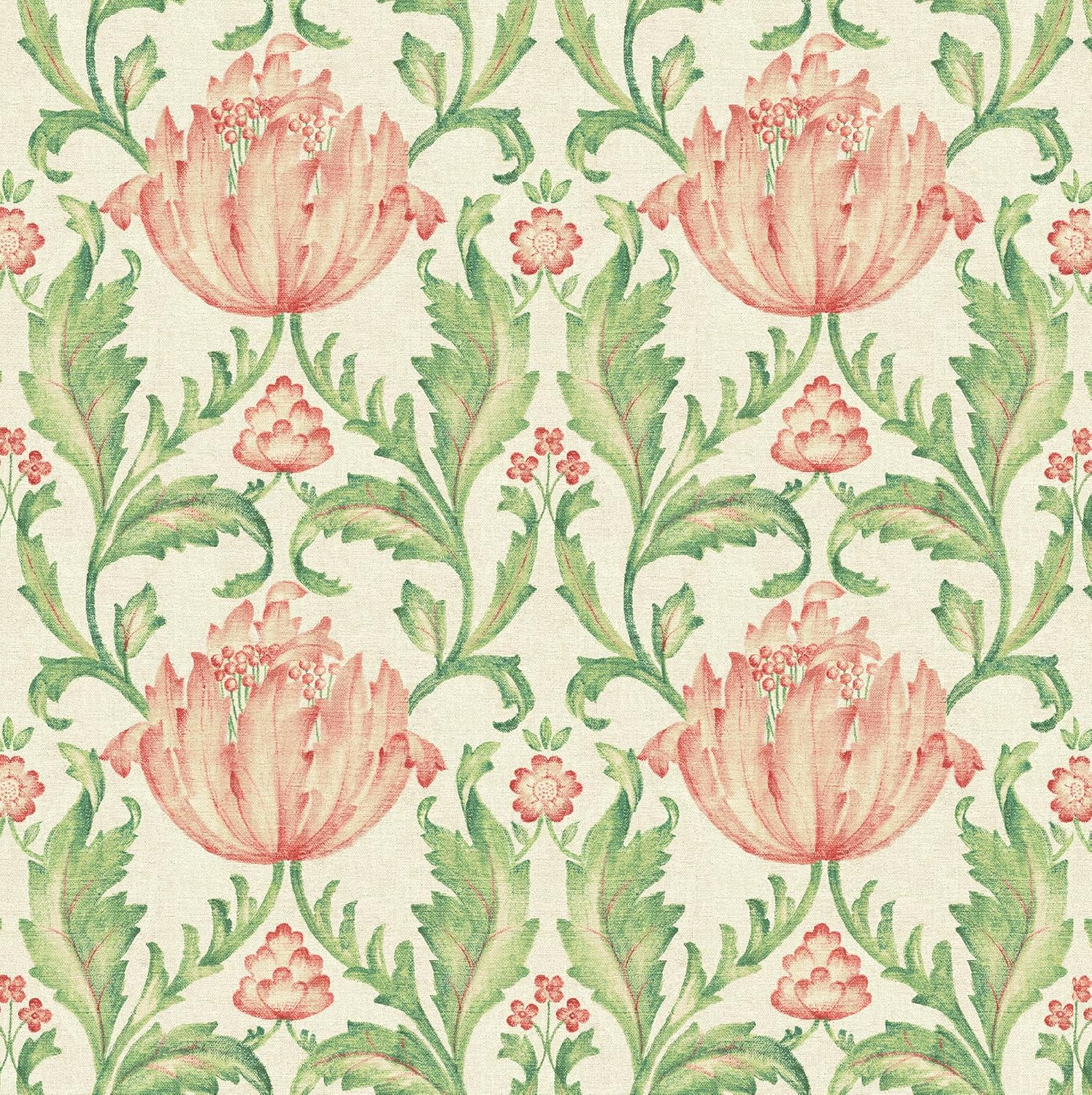 Surface Style - Peel and Stick Wallpaper, Floral Wallpaper for Bedroom, Powder Room, Kitchen, Self Adhesive, Vinyl, 30.75 Sq Ft Coverage (Charmed Beauty Collection, Spring)