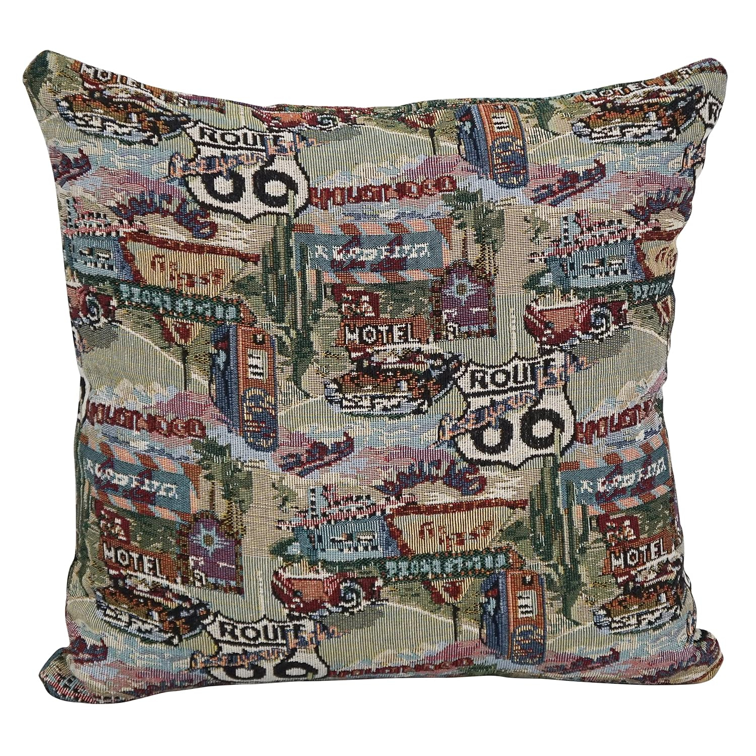 Route 66 Tapestry Throw Pillows Set of 2
