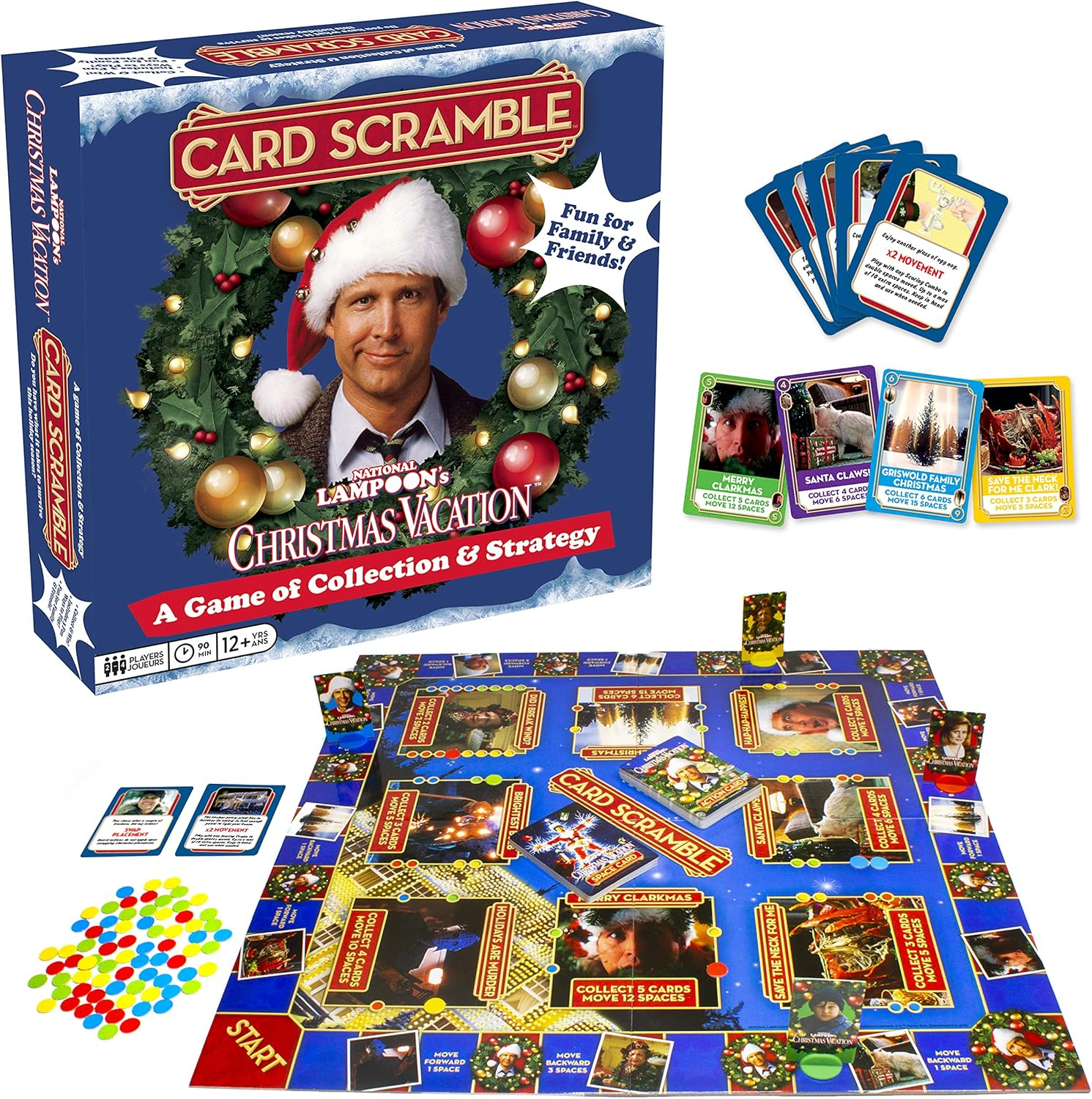 AQUARIUS Christmas Vacation Card SSF20 Scramble Board Game- Fun Family Party Game for Kids, Teens & Adults - Entertaining Game Night Gift - Officially Licensed Merchandise
