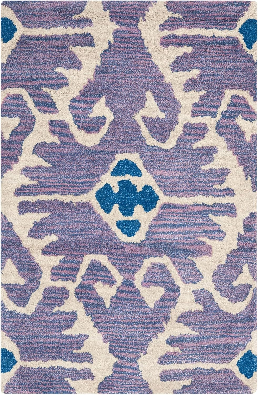 SAFAVIEH Wyndham Dzvonko Southwestern Wool Area Rug, Lavender/Ivory, 2' x 3'