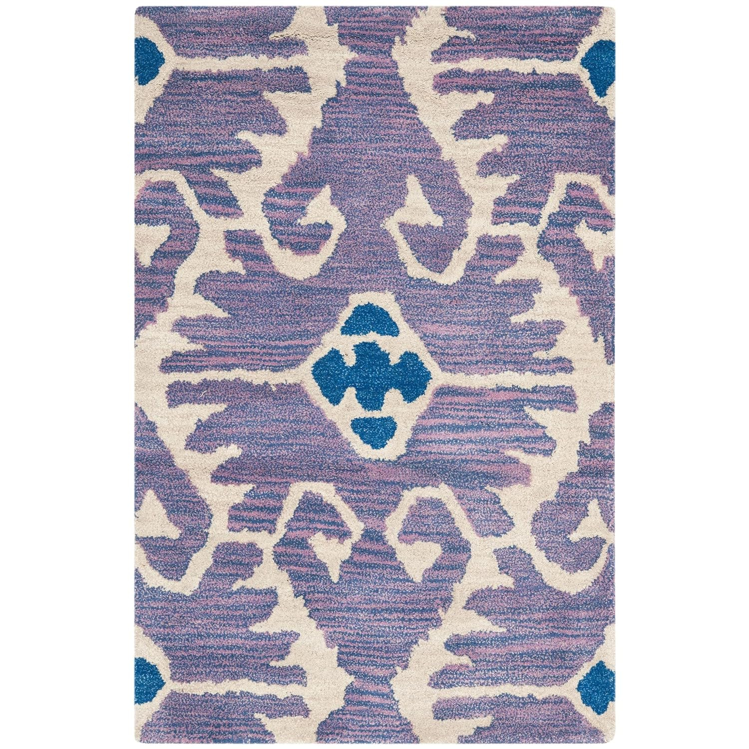 SAFAVIEH Wyndham Dzvonko Southwestern Wool Area Rug, Lavender/Ivory, 2' x 3'