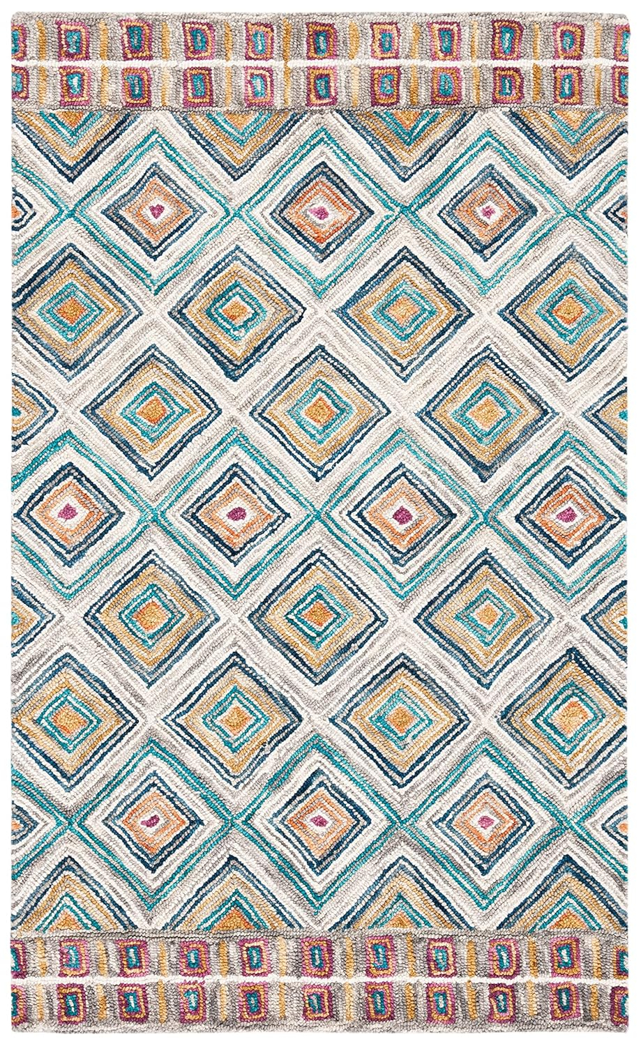 SAFAVIEH Aspen Maurice Geometric Wool Area Rug, Green/Red, 2' x 3'
