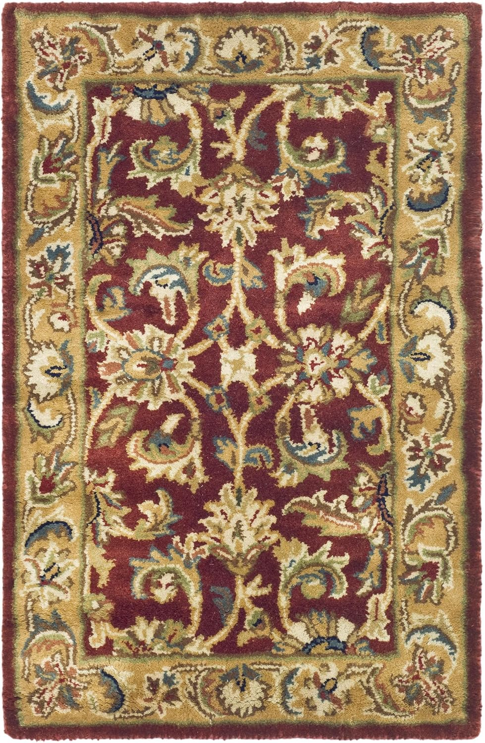 SAFAVIEH Classic Gloria Traditional Wool Area Rug, Rust/Camel, 2' x 3'