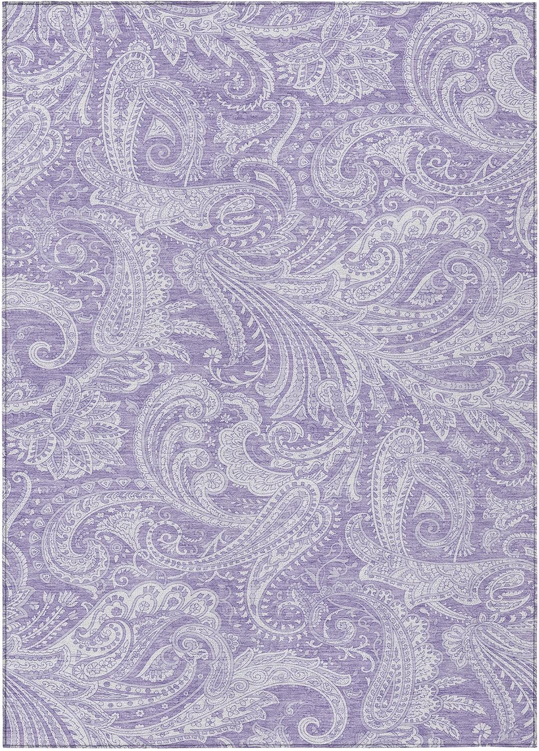 Addison Rugs Chantille Indoor/Outdoor Transitional Paisley Lavender Washable Rectangle Rug, 2'6" x 3'10"