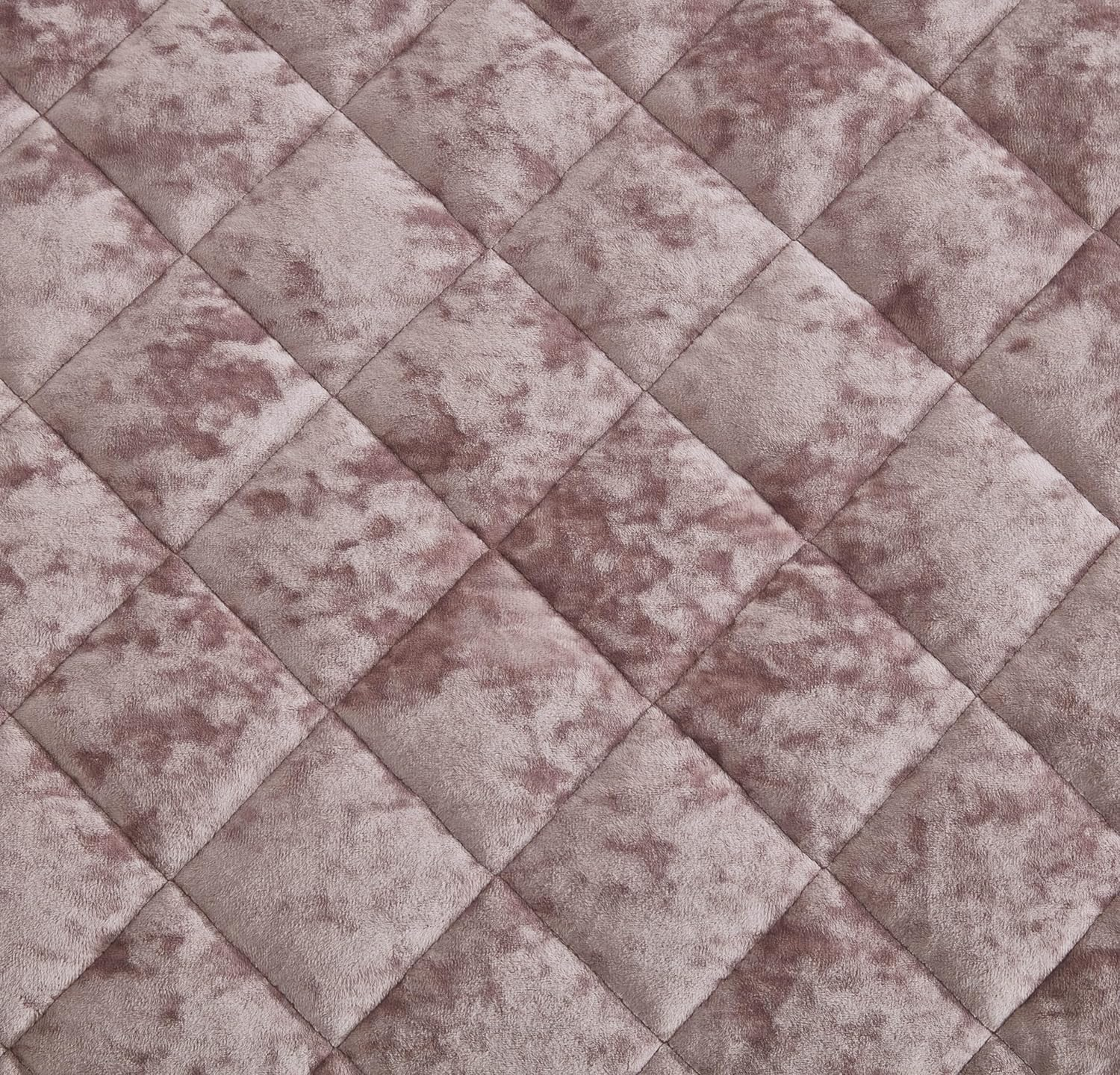 Luxurious Dusty Pink Velvet King Quilt Set with Reversible Microfiber