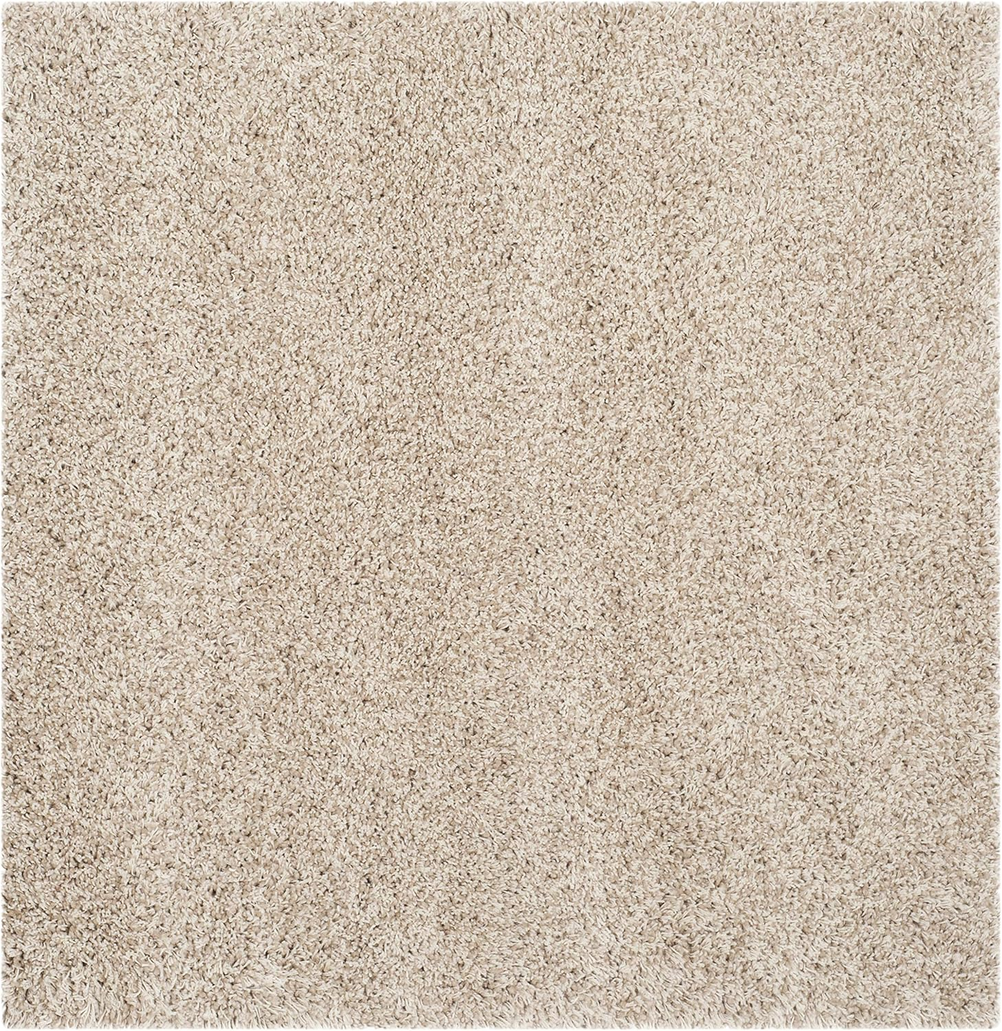 SAFAVIEH California Solid Plush Shag Area Rug, Dark Grey, 8'6" x 8'6" Square