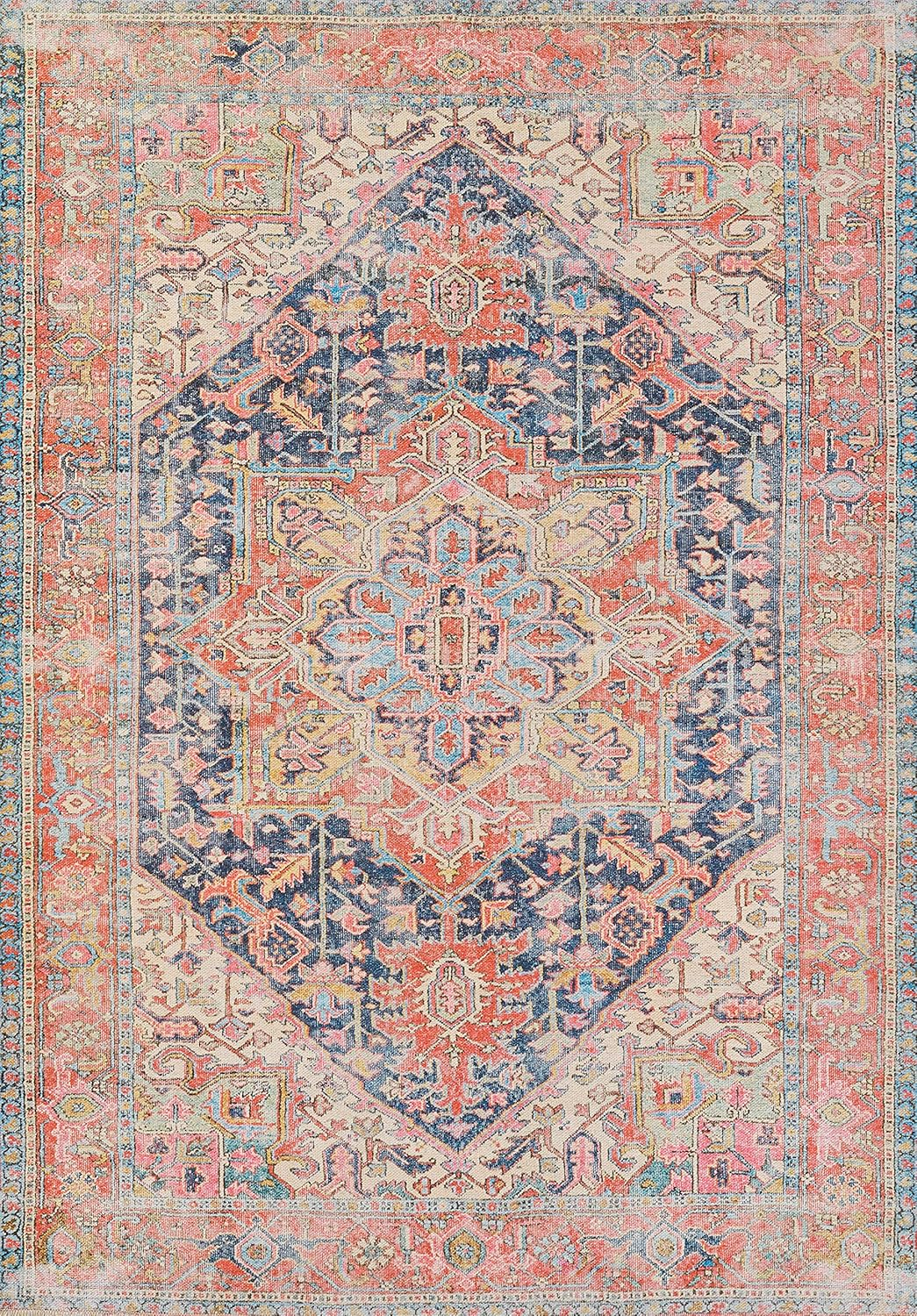 Momeni Chandler Medallion Area Rug, 2'3" X 7'6" Runner, Navy