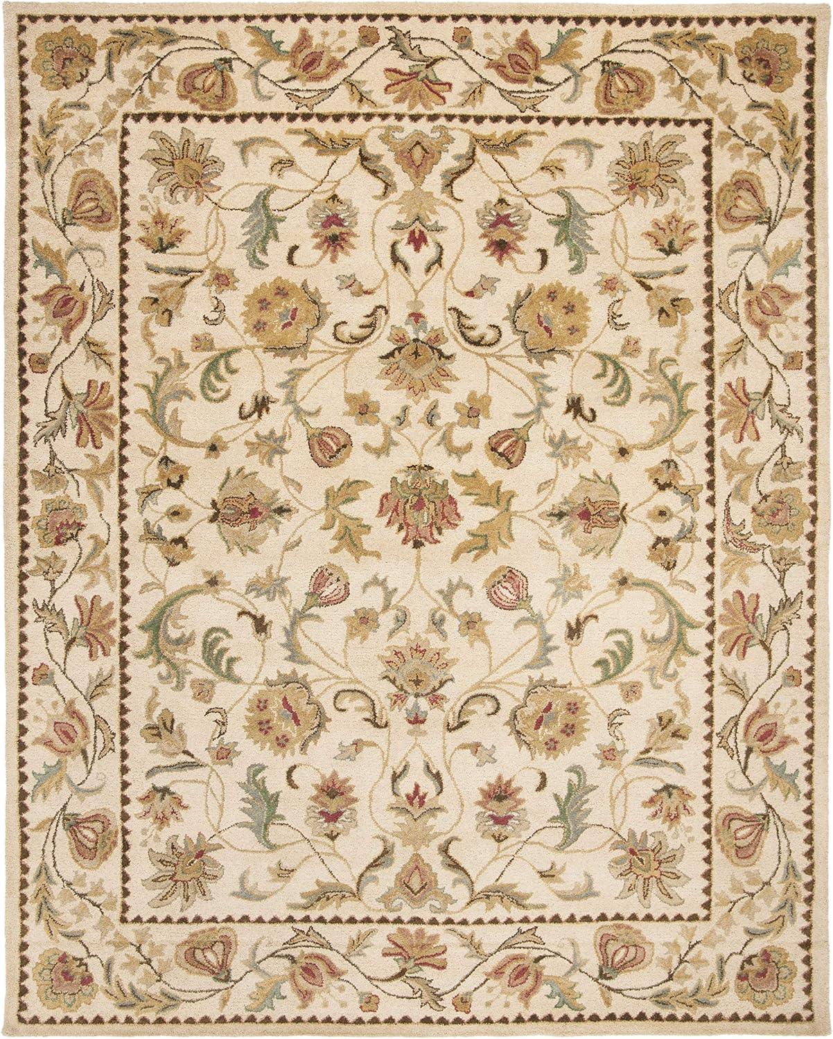 SAFAVIEH Bergama Michayla Oriental Wool Area Rug, Ivory, 8' x 10'