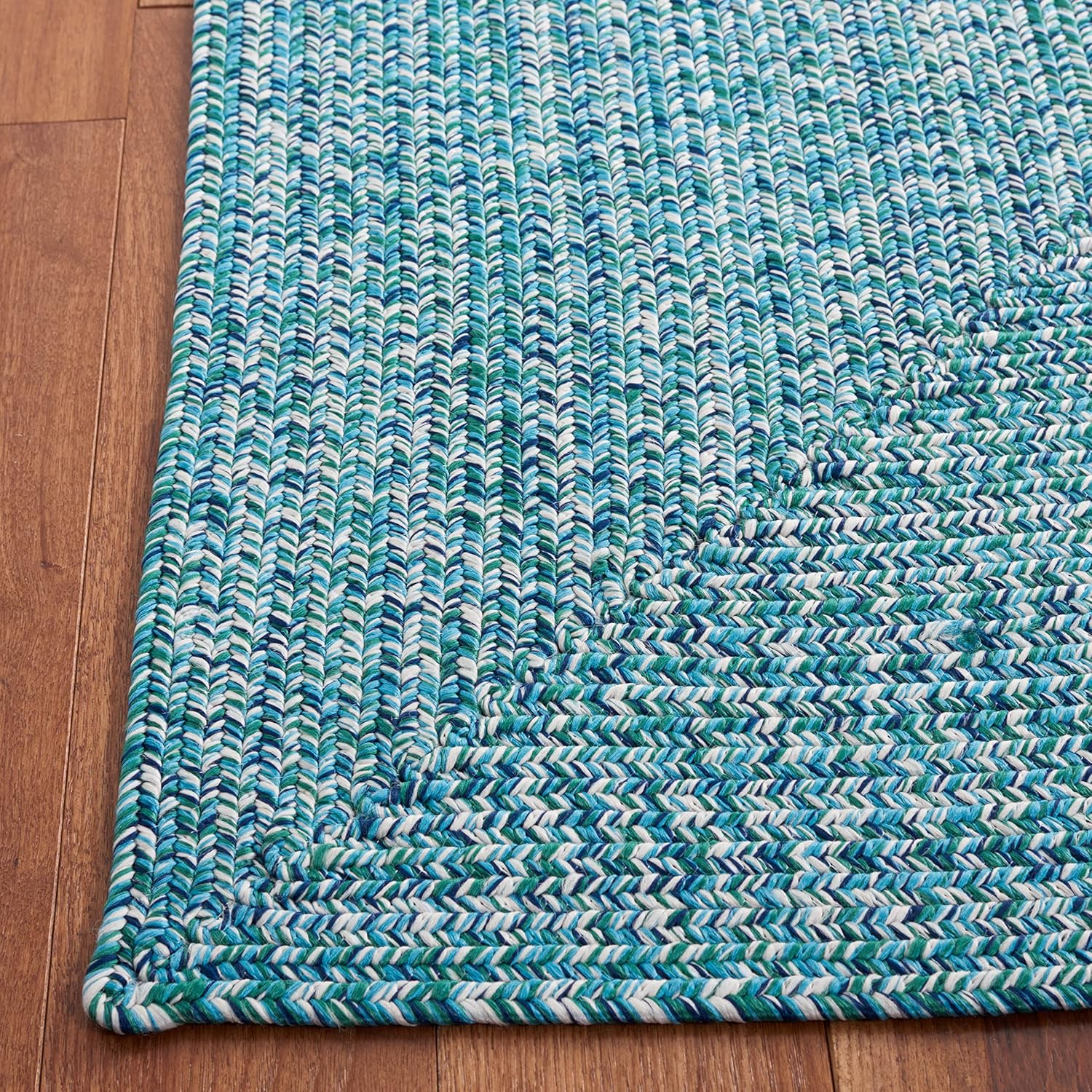 Ivory Handmade Braided Reversible Synthetic Rug
