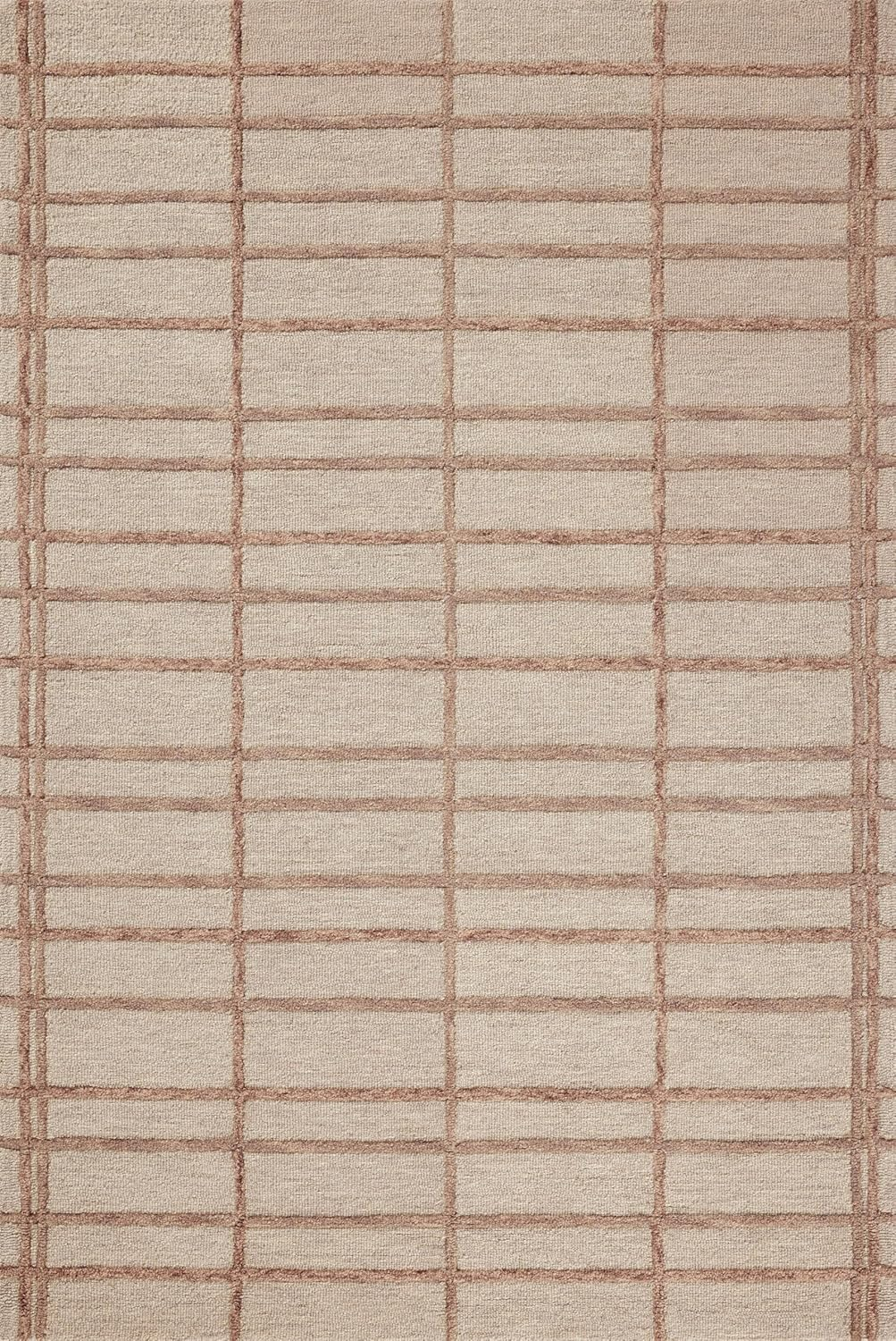 Bradley Rose Blush Hand-Tufted Wool Striped Accent Rug