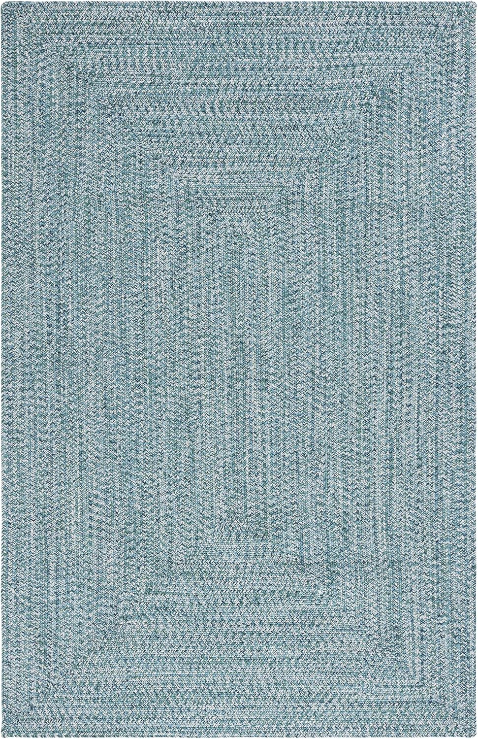 Ivory Handmade Braided Reversible Synthetic Rug