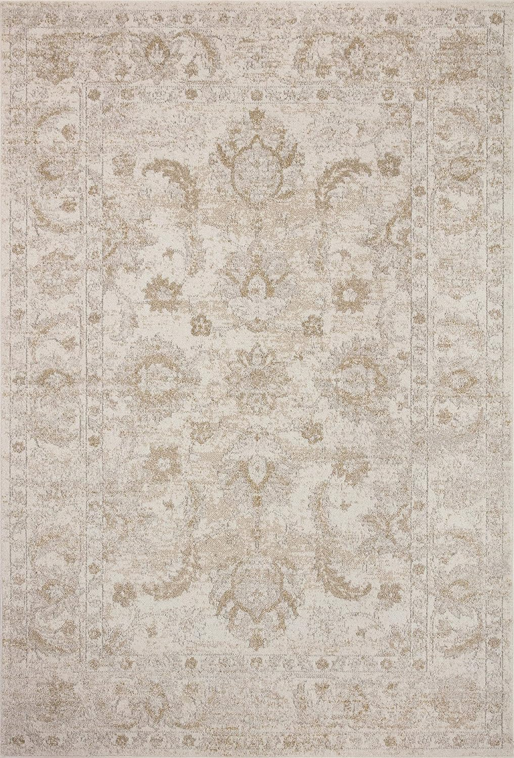 Loloi II Odette Ivory/Beige 5'-3" x 7'-9" Area Rug