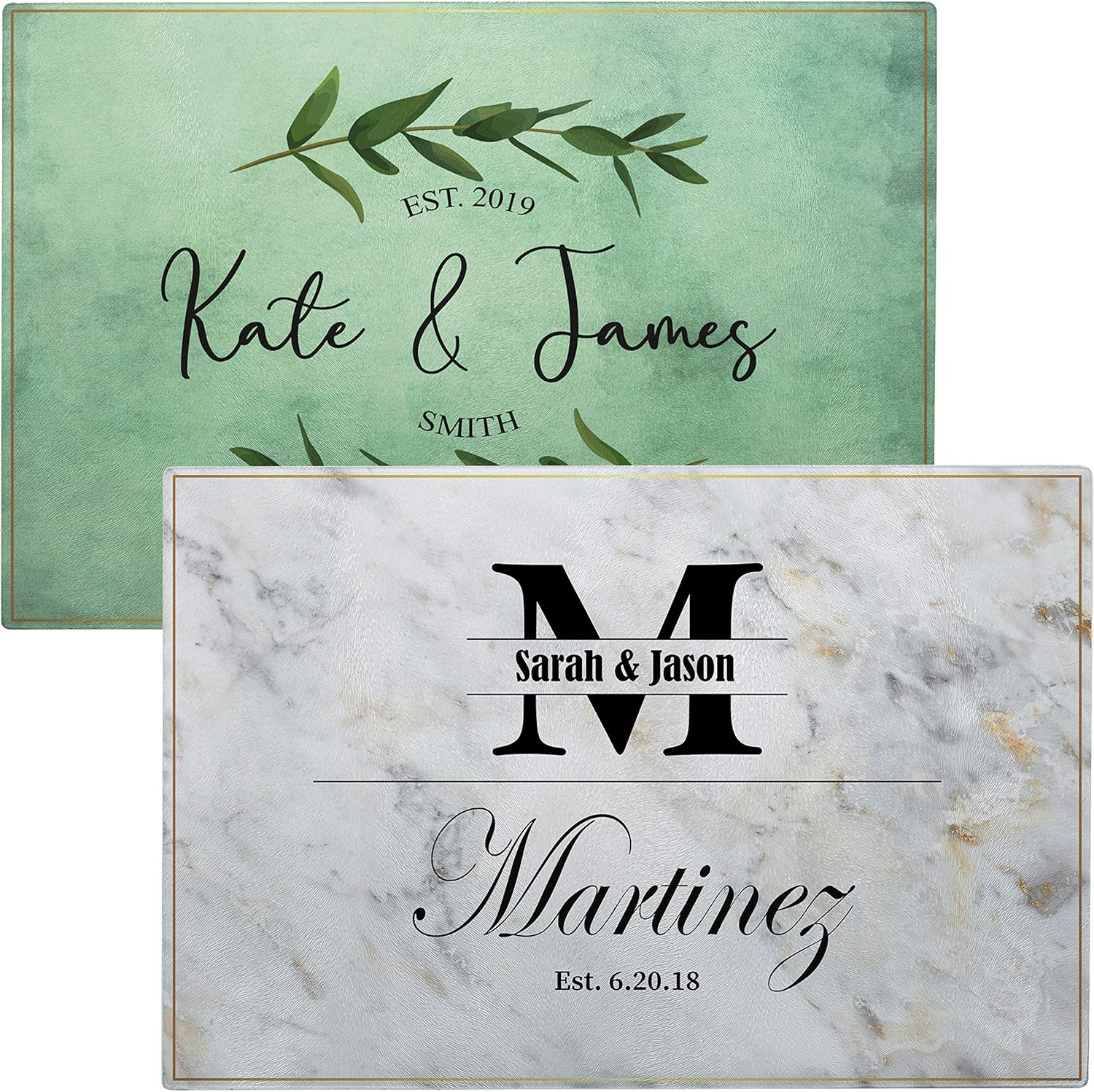Personalized Glass Cutting Board, Tempered Glass Cutting Board | 12 Designs, 16x11 | Housewarming Gifts, Personalized Wedding Gifts for Couple | Custom Cutting Boards for Kitchen, Kitchen Sign