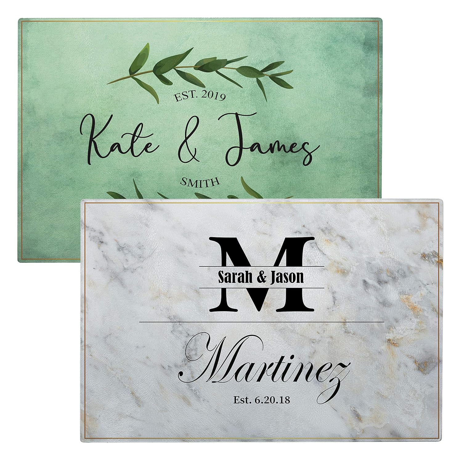 Personalized Glass Cutting Board, Tempered Glass Cutting Board | 12 Designs, 16x11 | Housewarming Gifts, Personalized Wedding Gifts for Couple | Custom Cutting Boards for Kitchen, Kitchen Sign