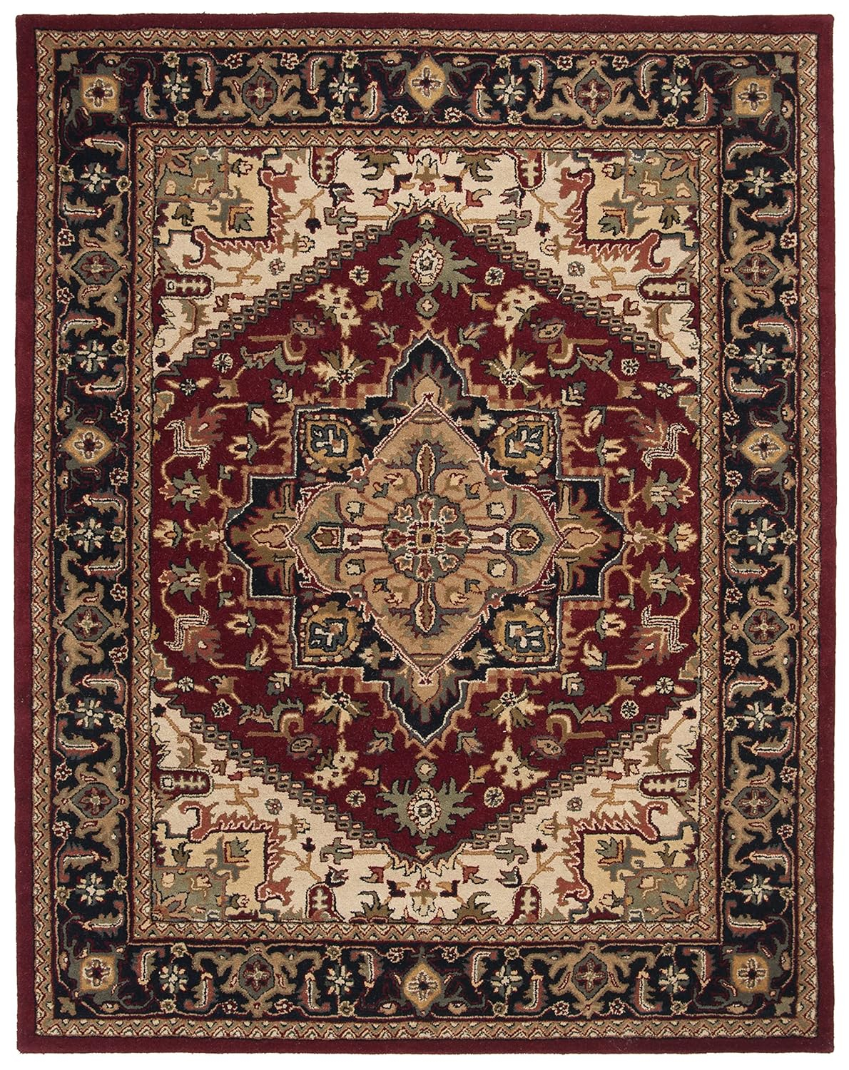 Handmade Red Wool Tufted Area Rug 68" x 22"