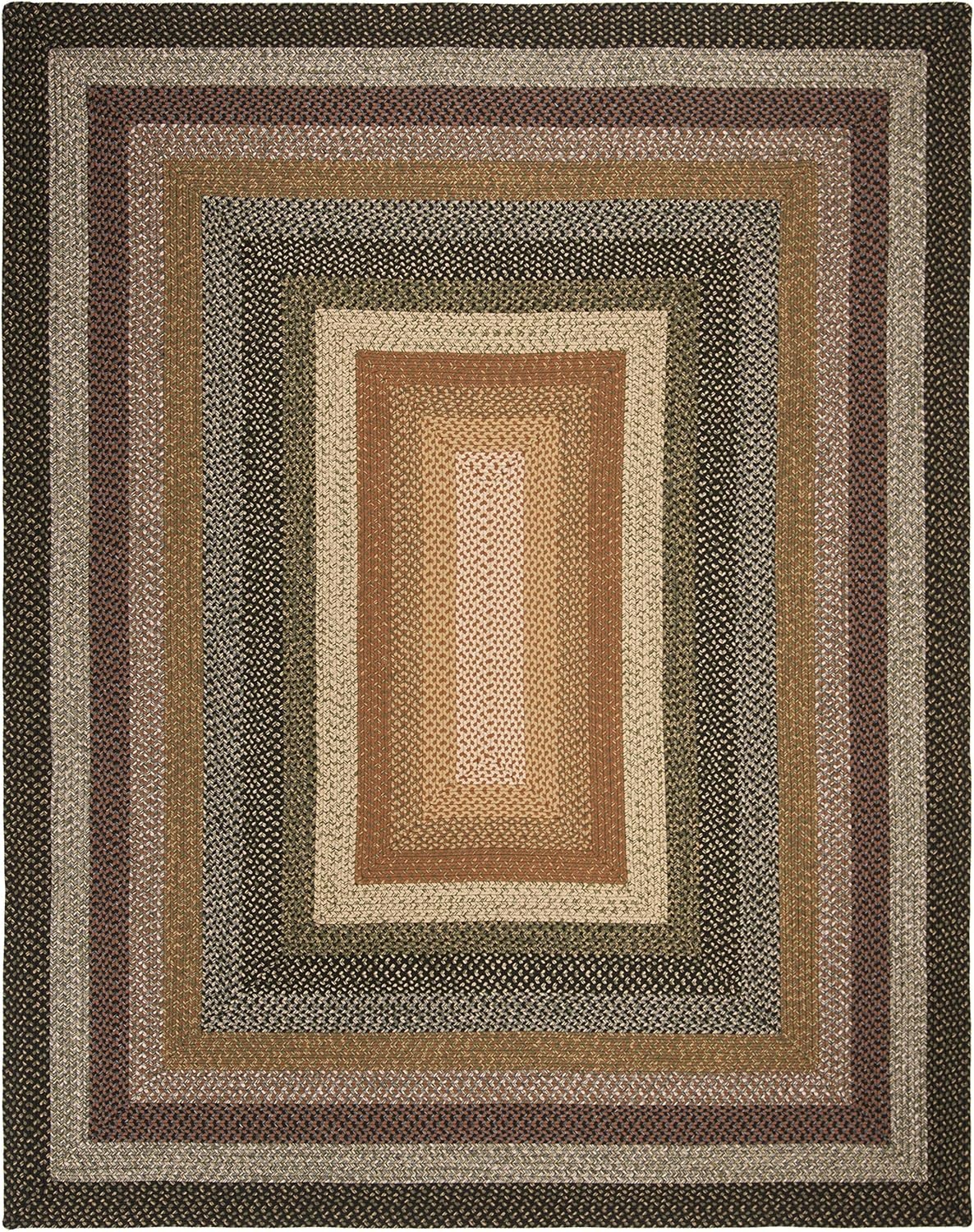 SAFAVIEH Braided Ellen Colored Bordered Area Rug, Blue/Multi, 10' x 14'