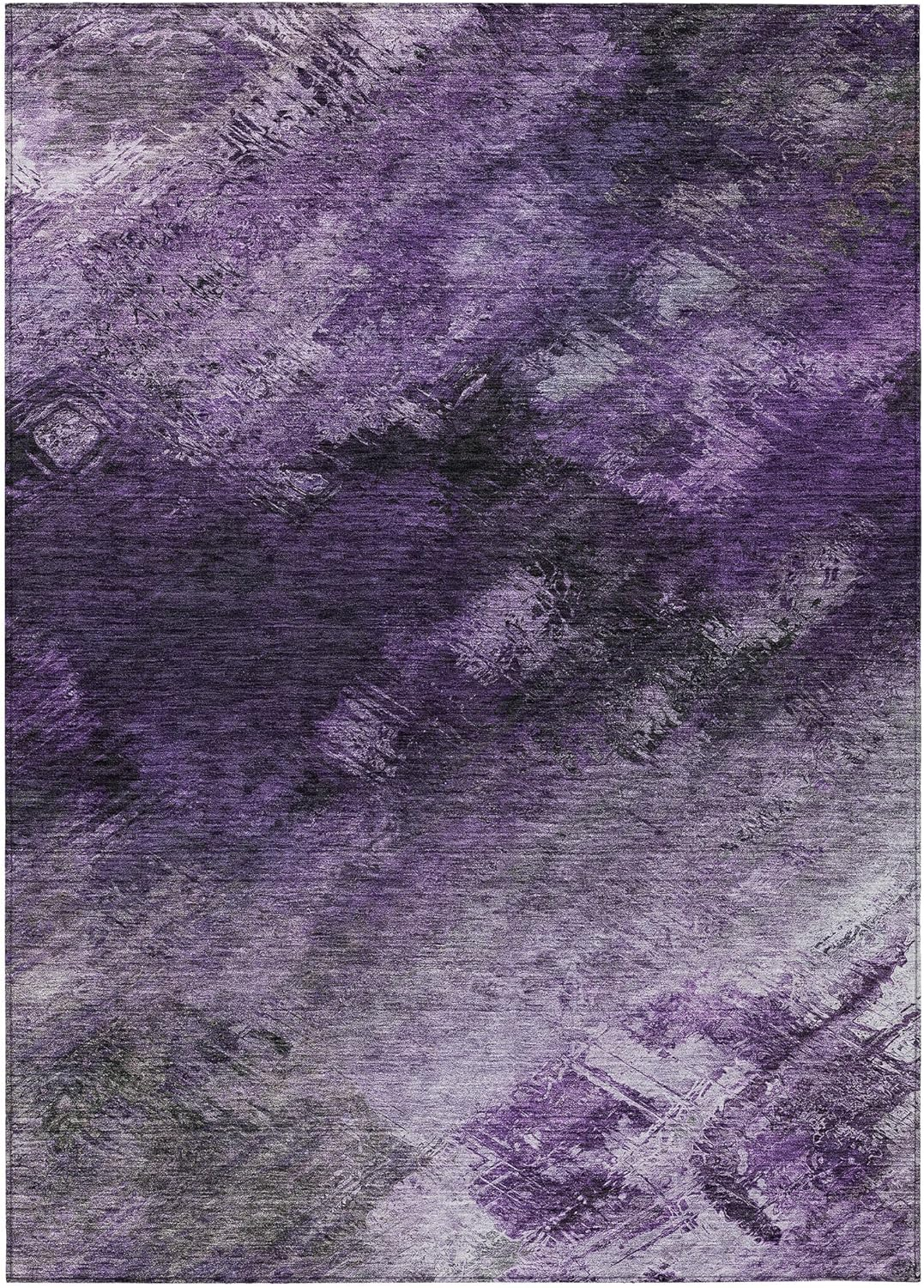 Addison Rugs Chantille Indoor/Outdoor Transitional Modern Purple Washable Rectangle Rug, 3' x 5'