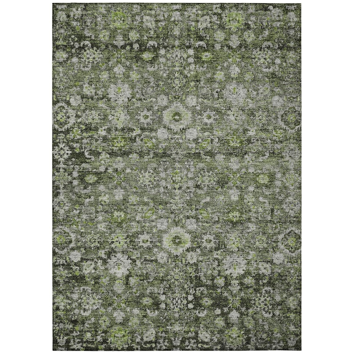 Addison Rugs Chantille Indoor/Outdoor Traditional Oriental Green Washable Rectangle Rug, 2'6" x 3'10"