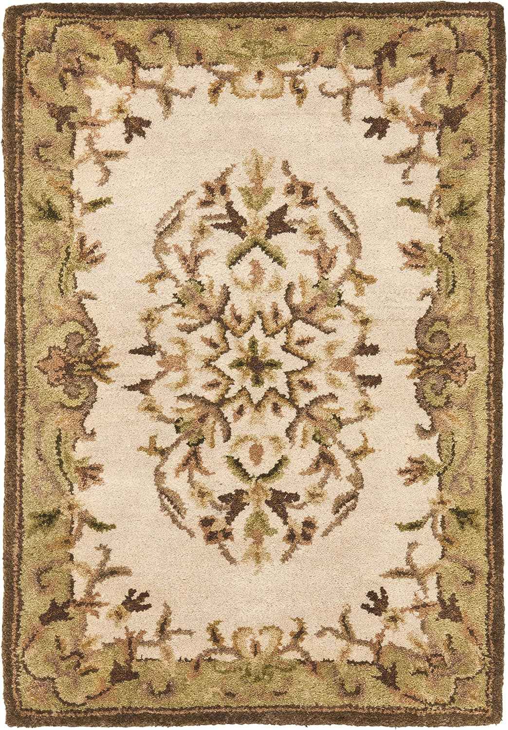 SAFAVIEH Heritage Cleves Oriental Wool Area Rug, Beige/Green, 9'6" x 13'6"