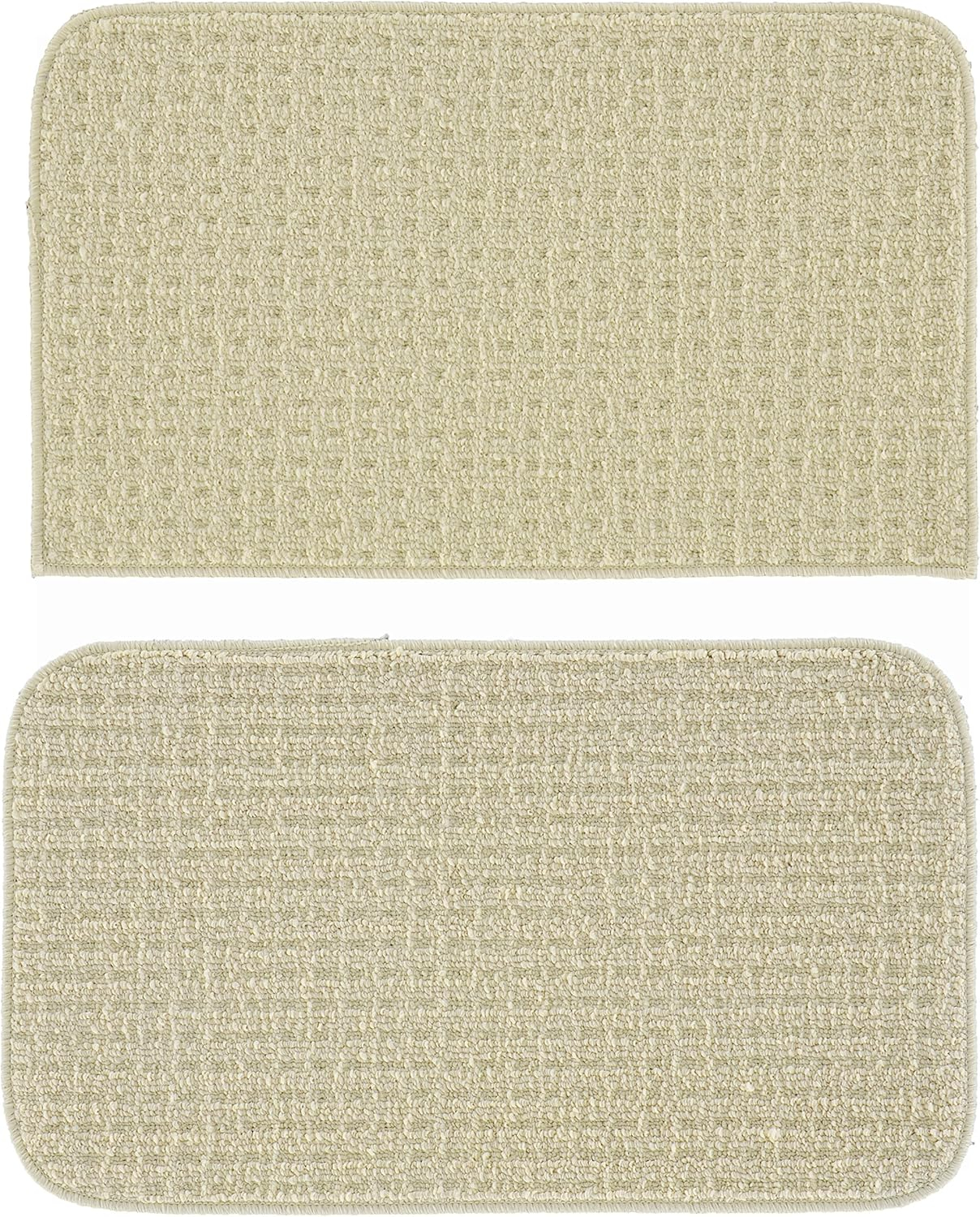 Garland Rug Herald Square 2pc Kitchen Rug Set 18 in. x28 in. Slice & 18 in. x28 in. Mat Ivory