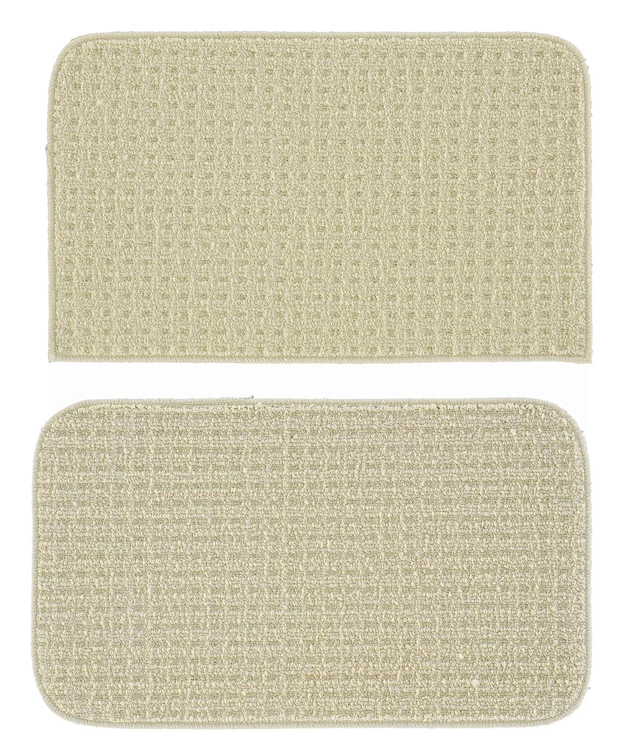Garland Rug Herald Square 2pc Kitchen Rug Set 18 in. x28 in. Slice & 18 in. x28 in. Mat Ivory